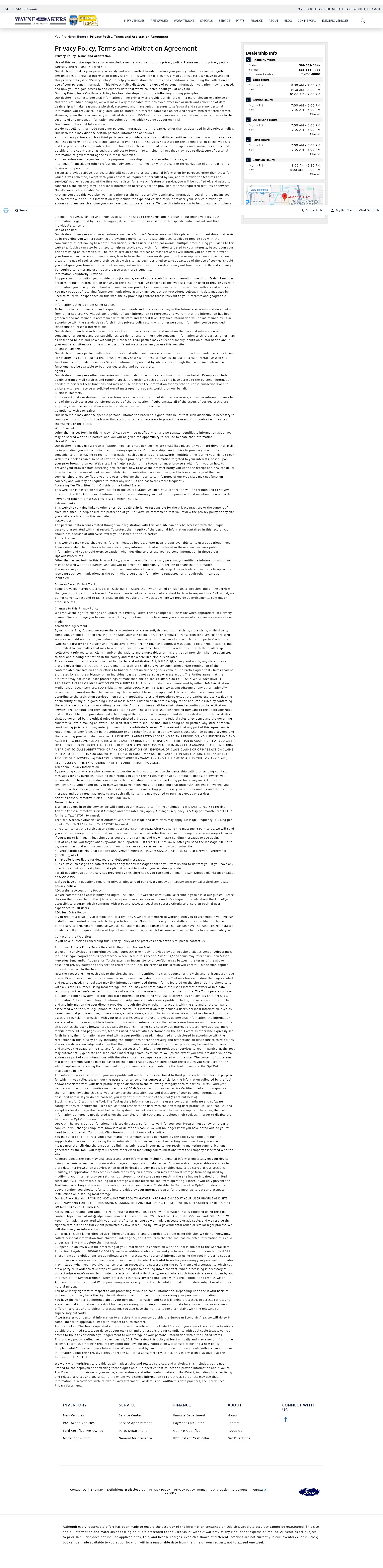 Screenshot of wayneakersford.com