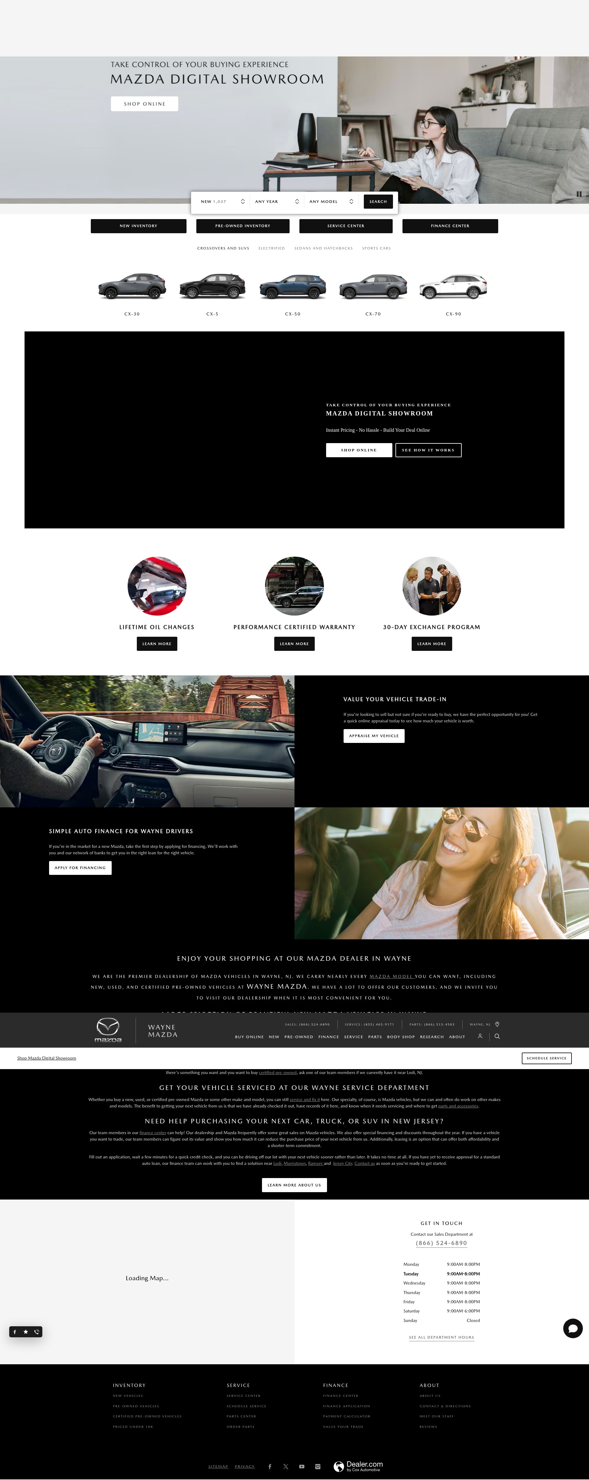 Screenshot of waynemazda.com