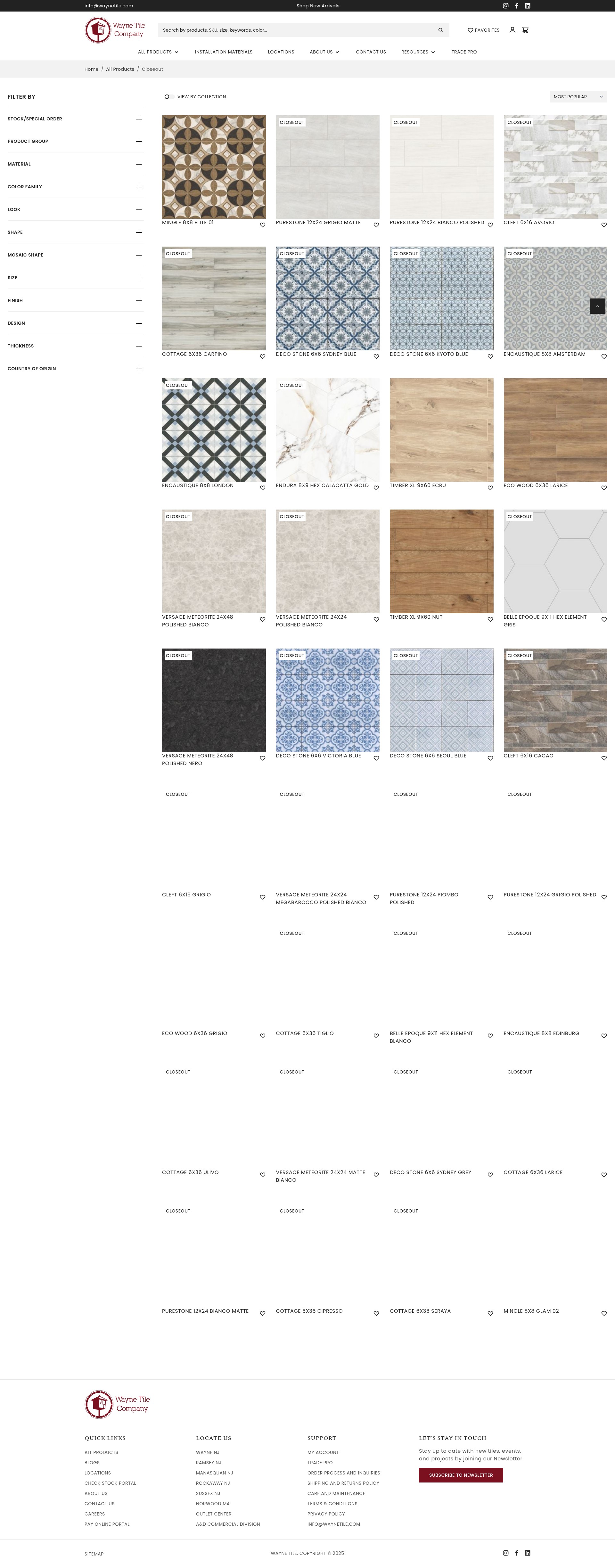 Screenshot of waynetile.com