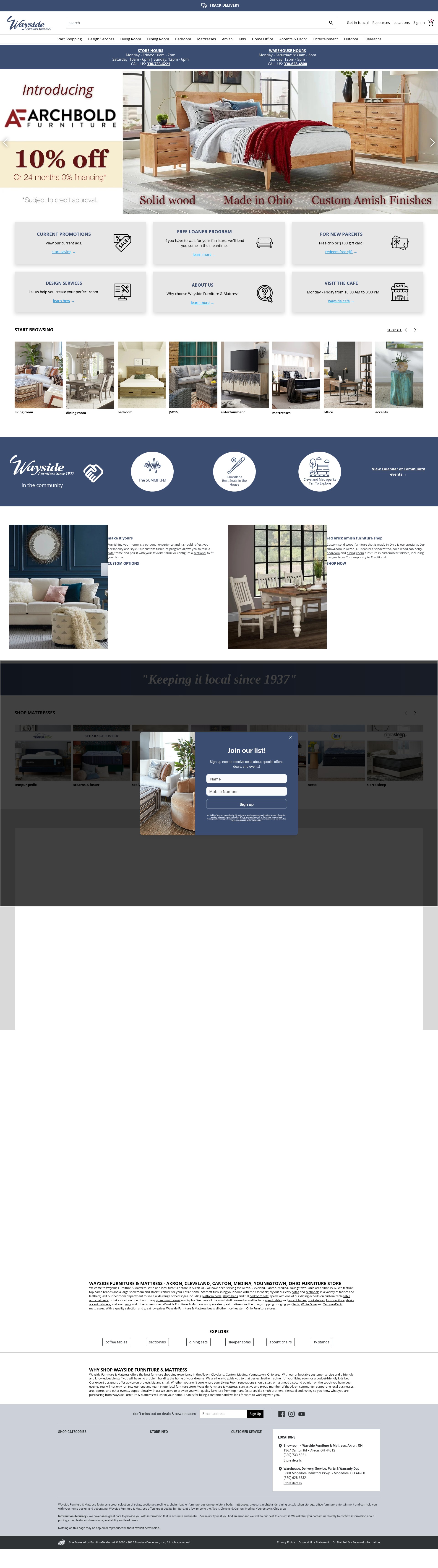 Screenshot of wayside-furniture.com