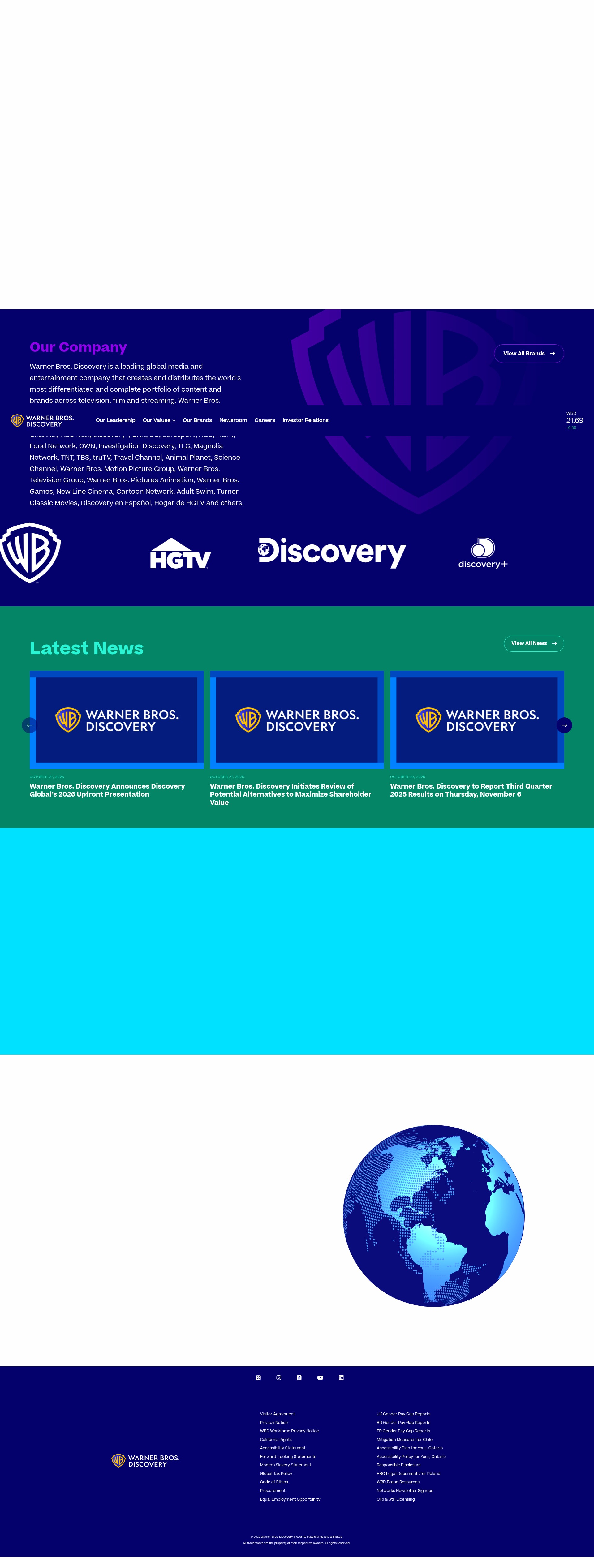 Screenshot of wbd.com