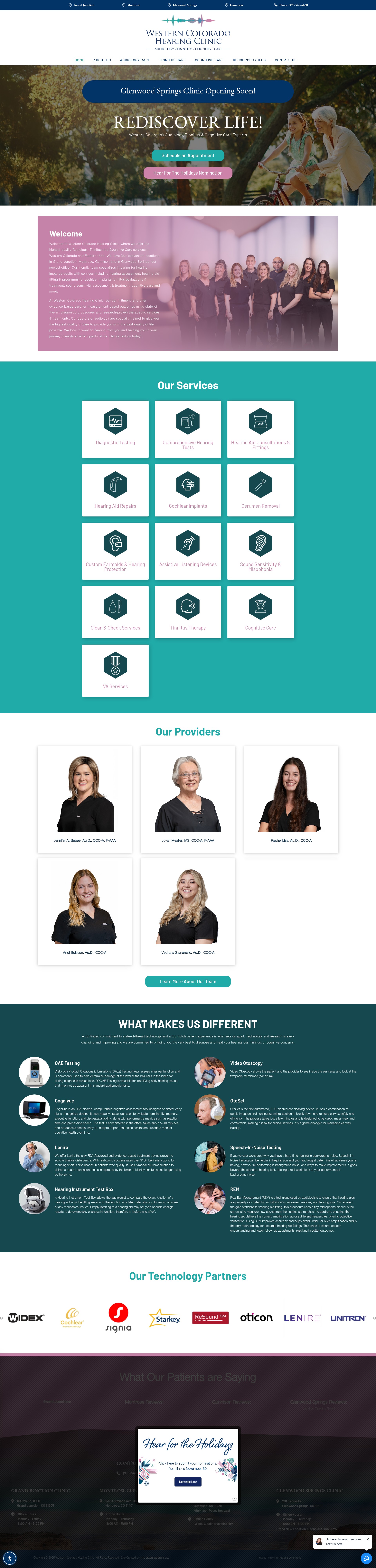 Screenshot of wchearingclinic.com