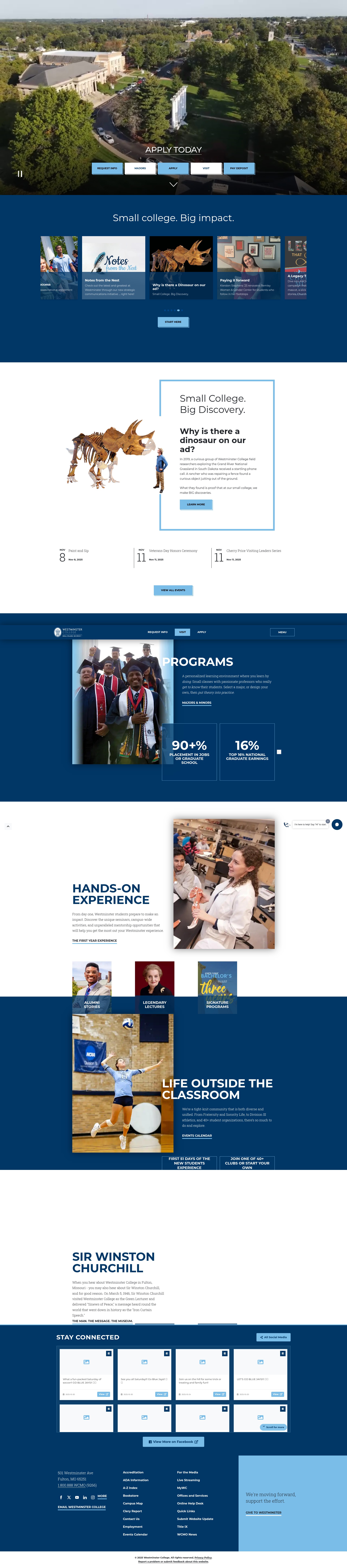 Screenshot of wcmo.edu