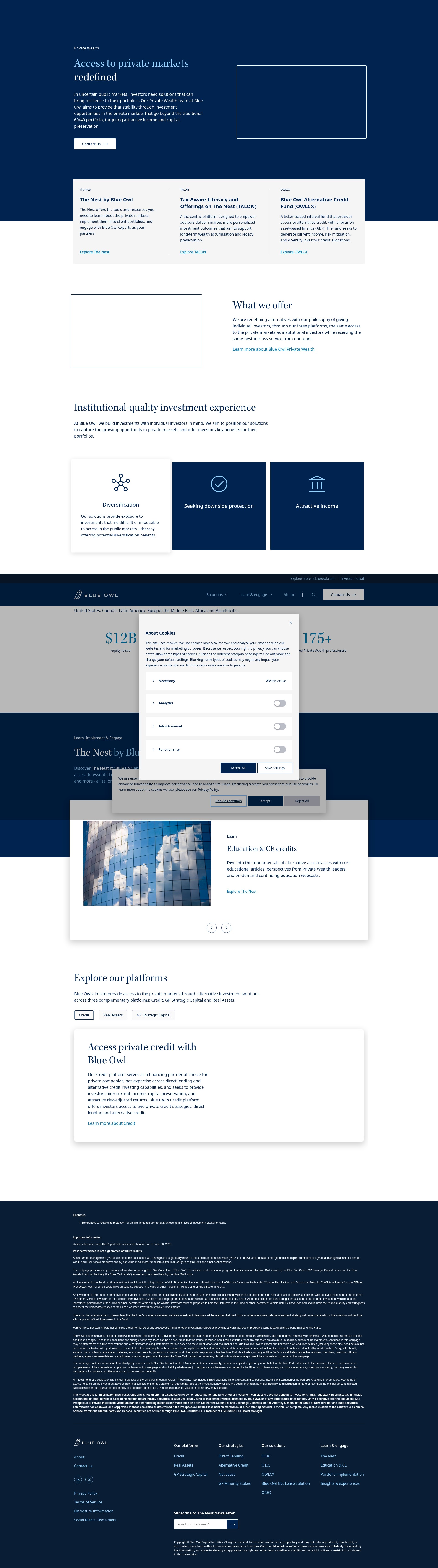 Screenshot of wealth.blueowl.com