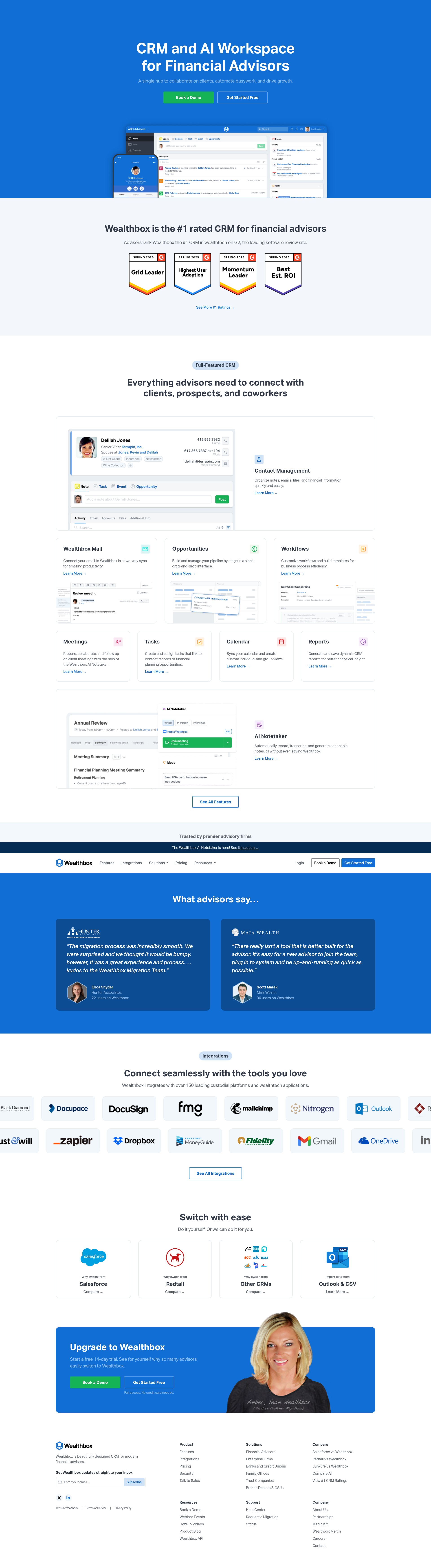 Screenshot of wealthbox.com