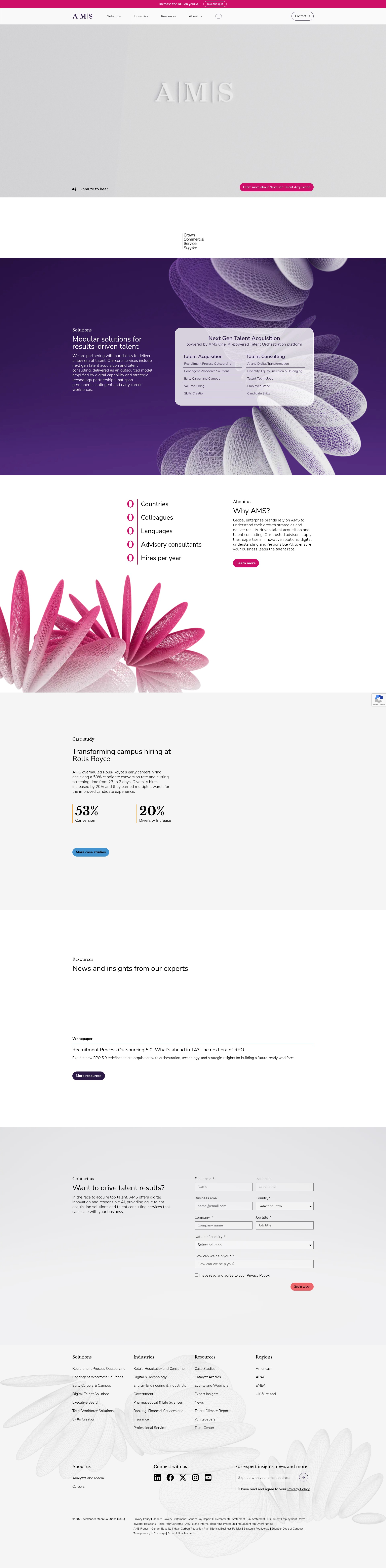 Screenshot of weareams.com