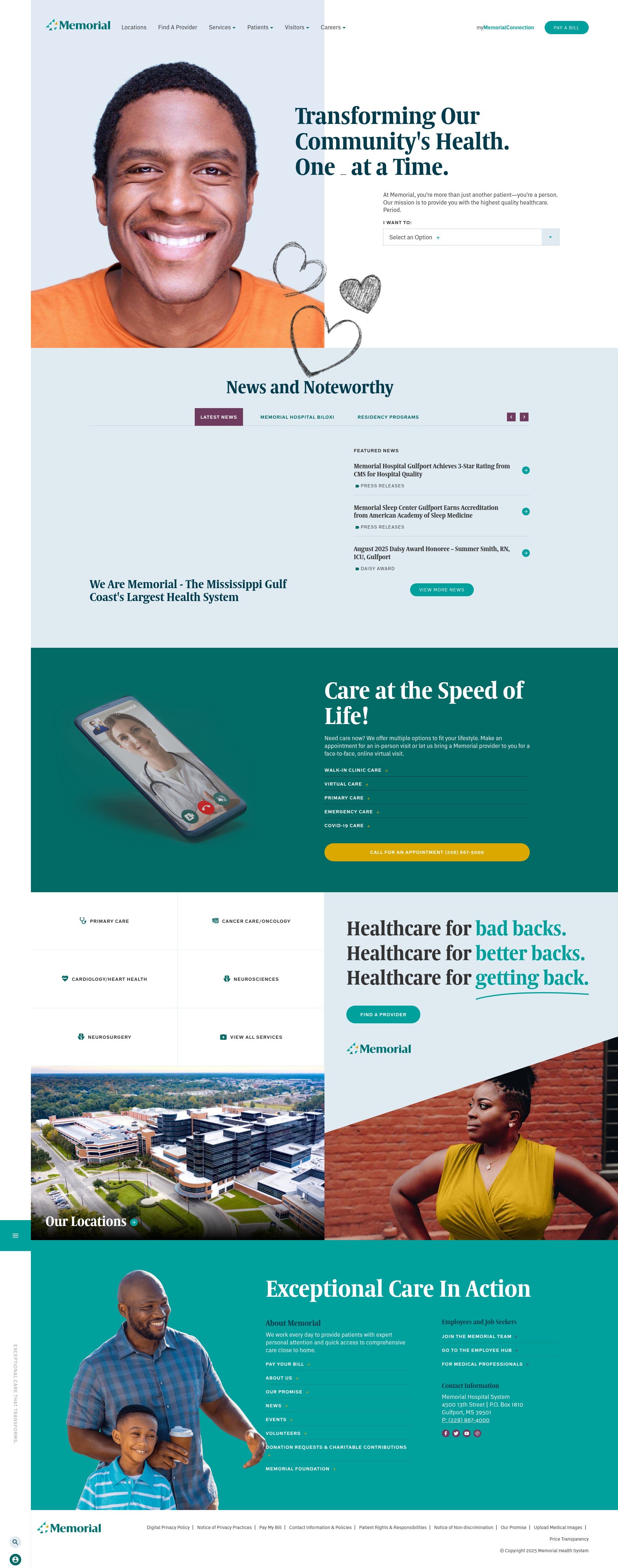 Screenshot of wearememorial.com