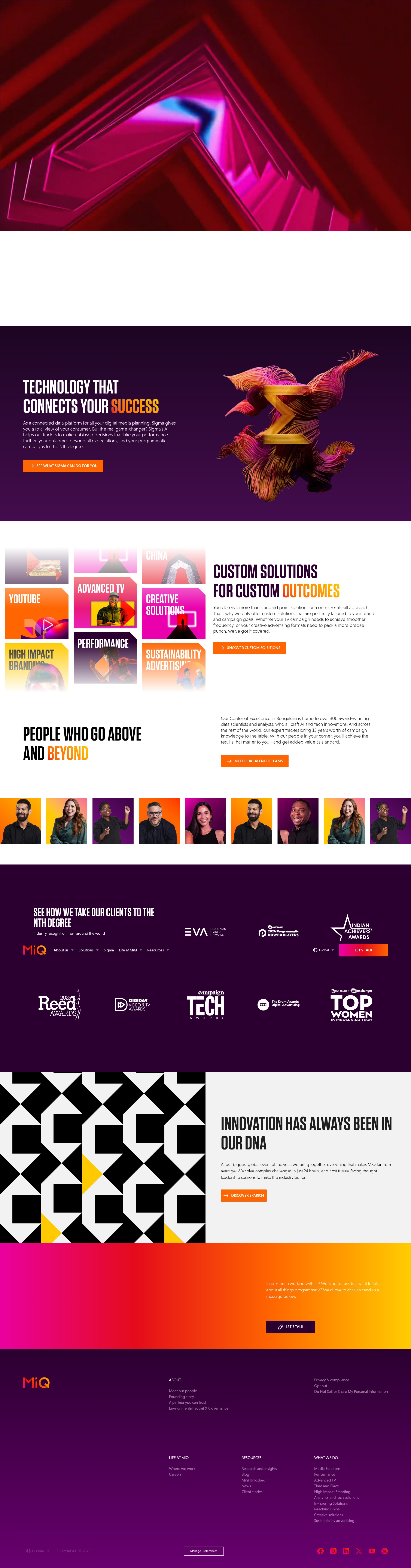 Screenshot of wearemiq.com