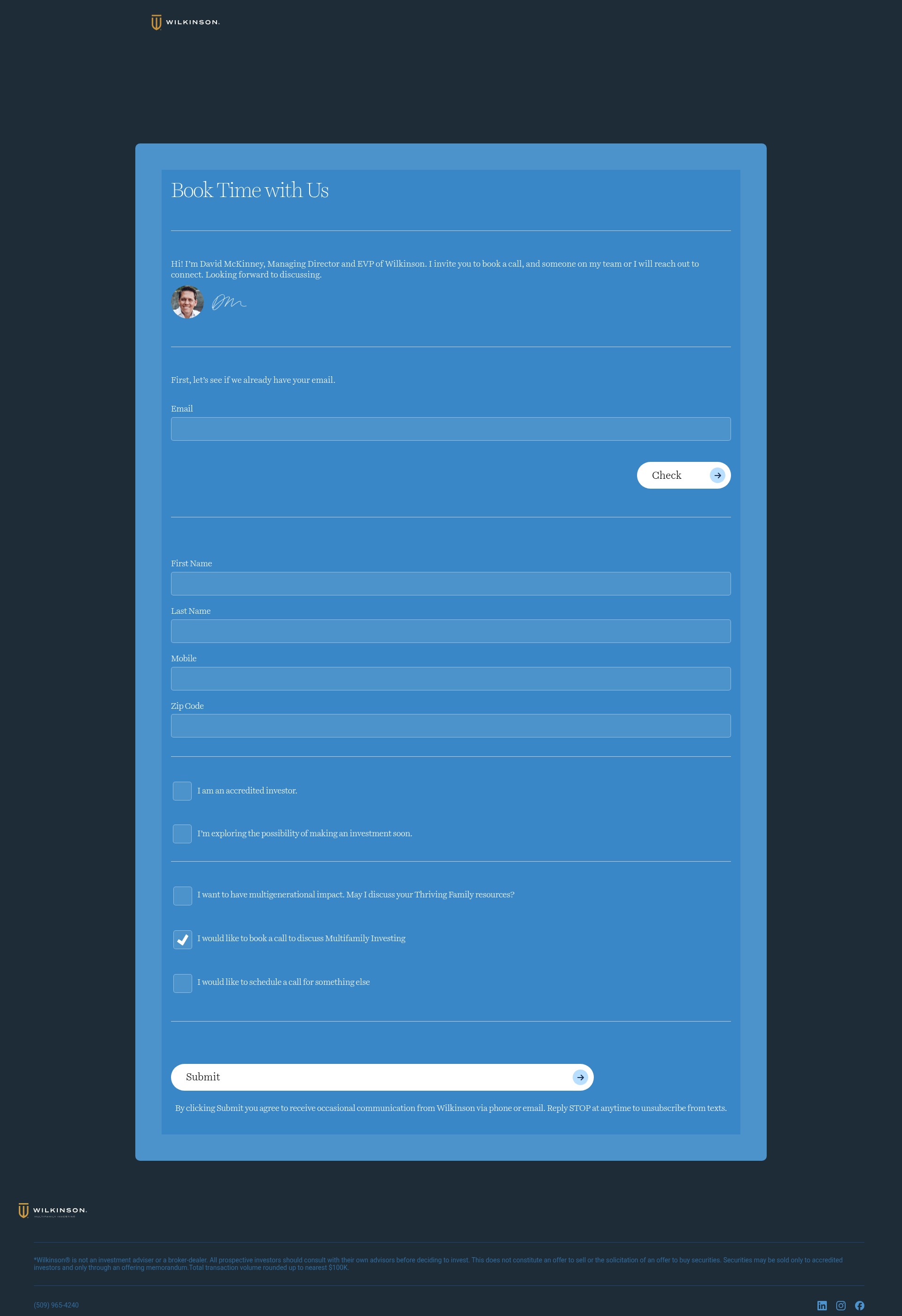 Screenshot of wearewilkinson.com