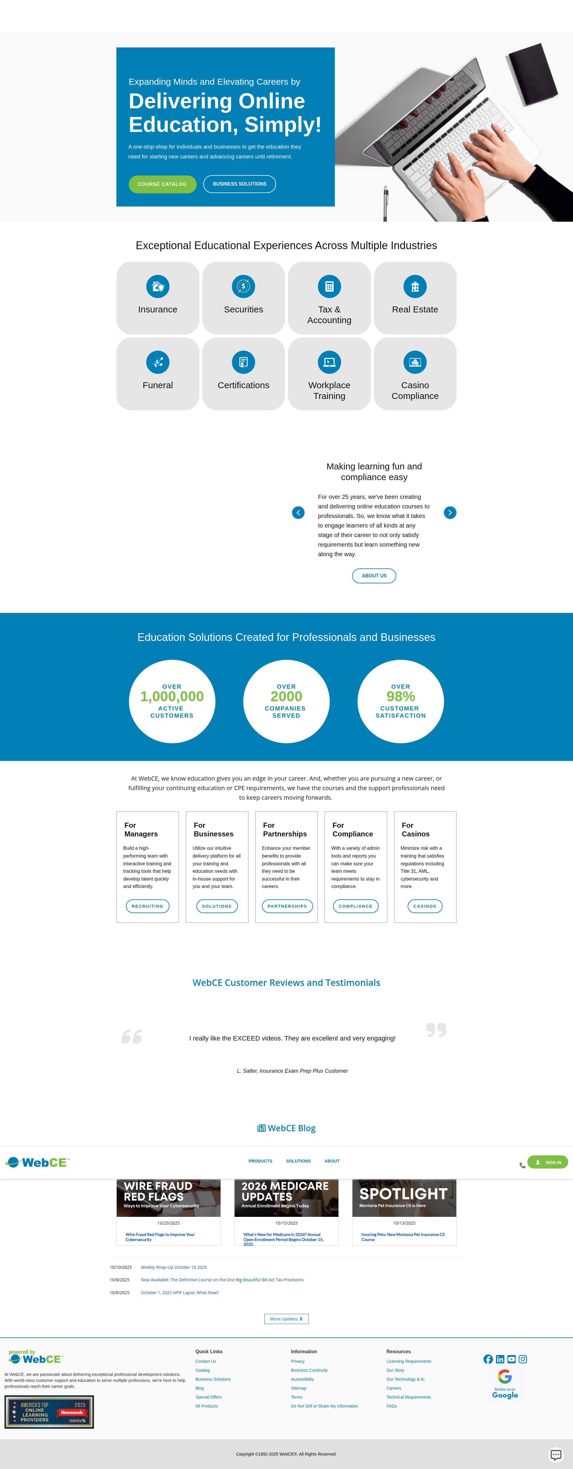 Screenshot of webce.com