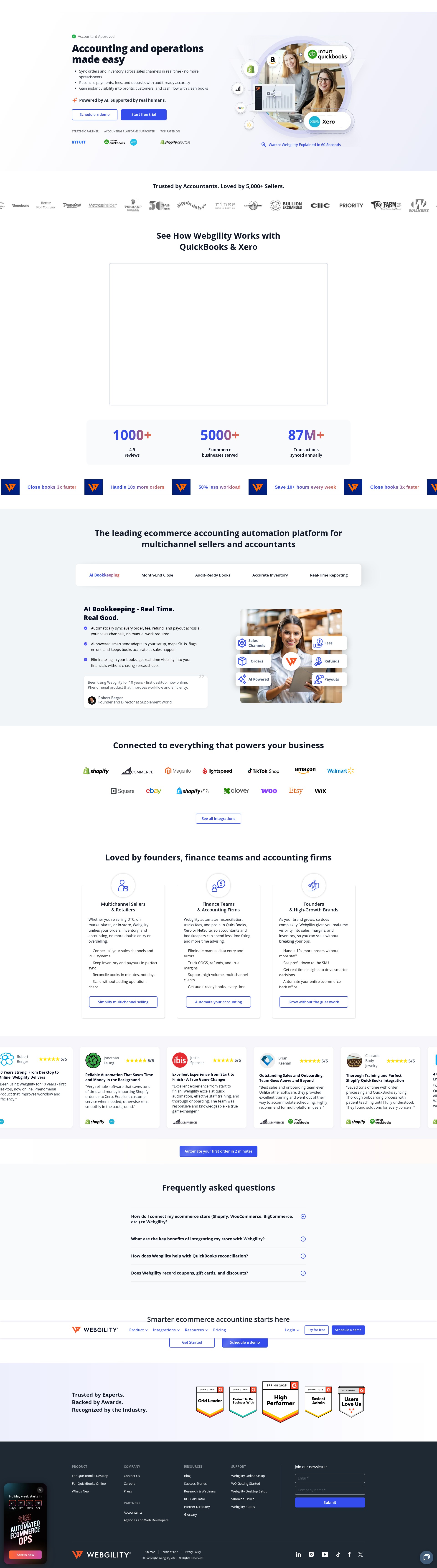 Screenshot of webgility.com