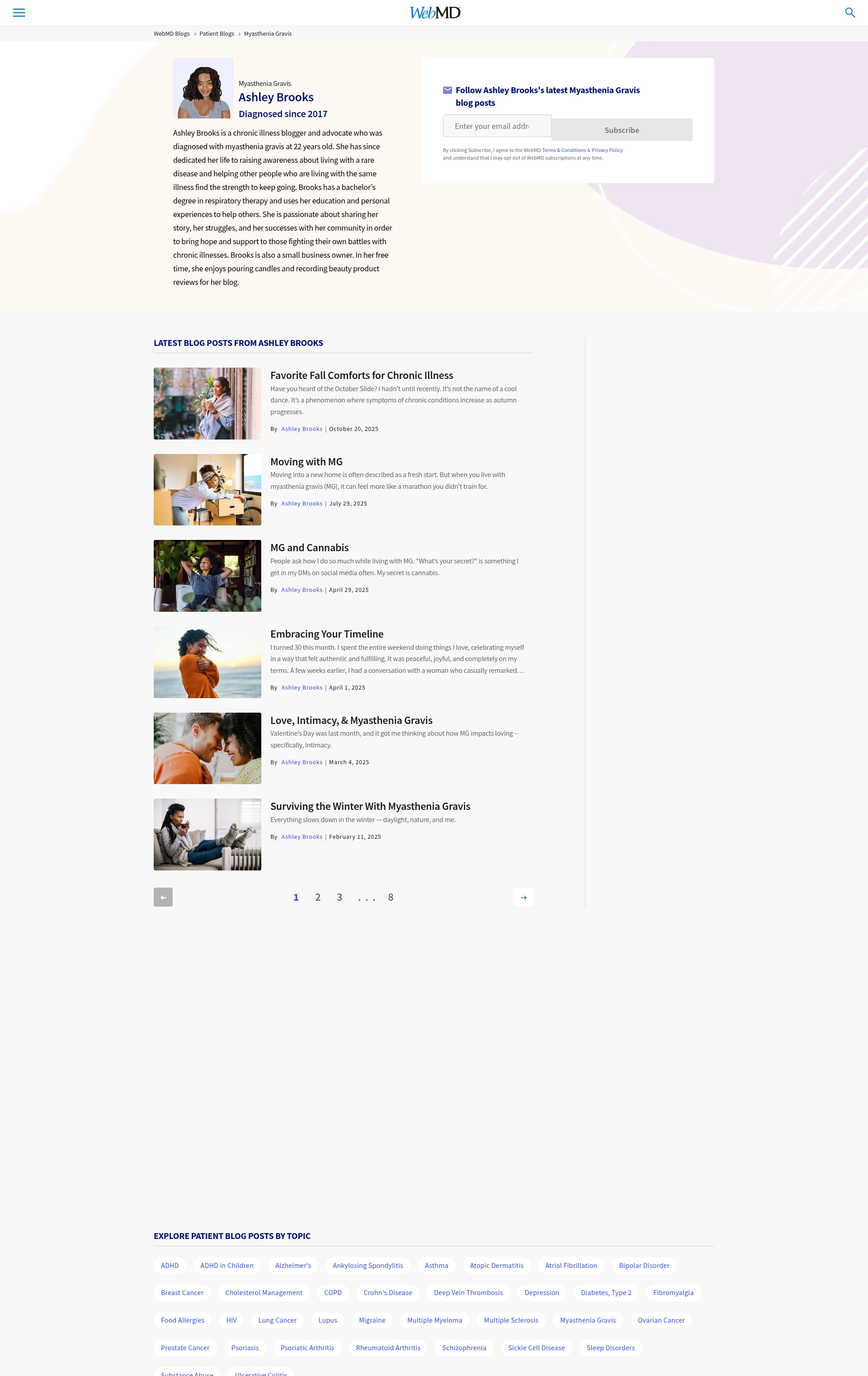 Screenshot of webmd.com