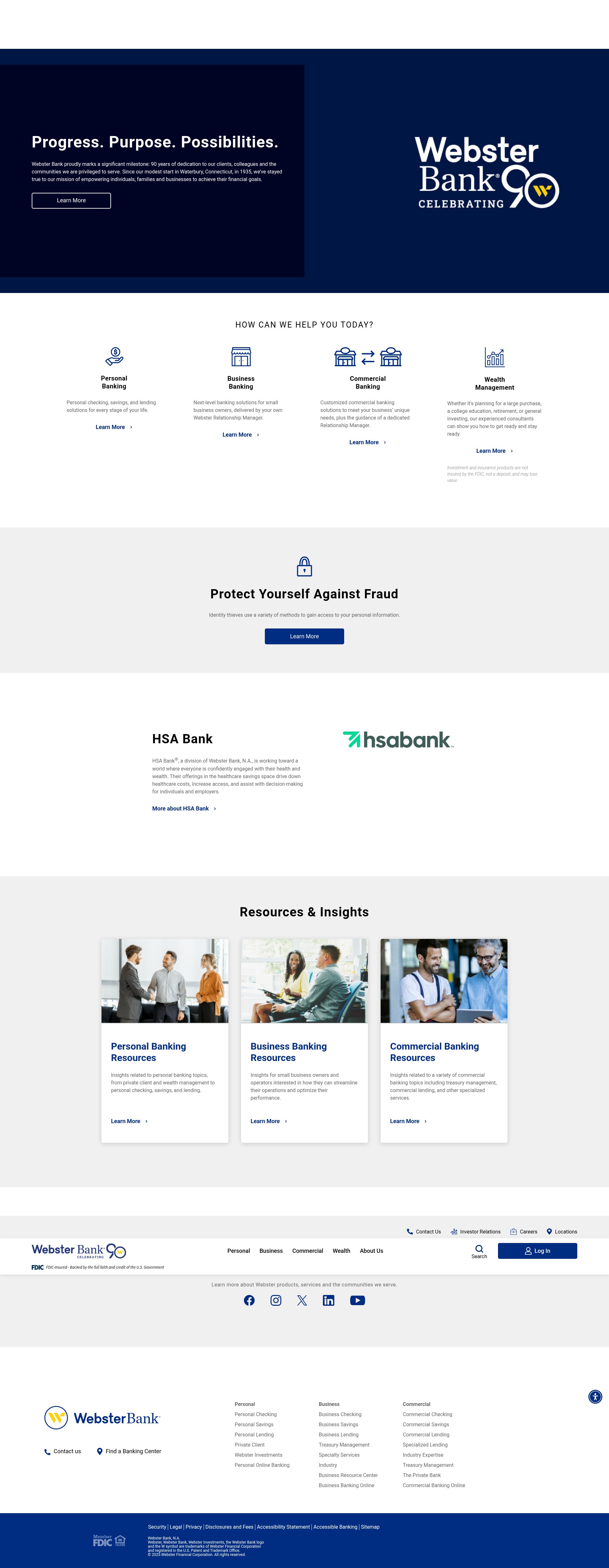 Screenshot of websterbank.com