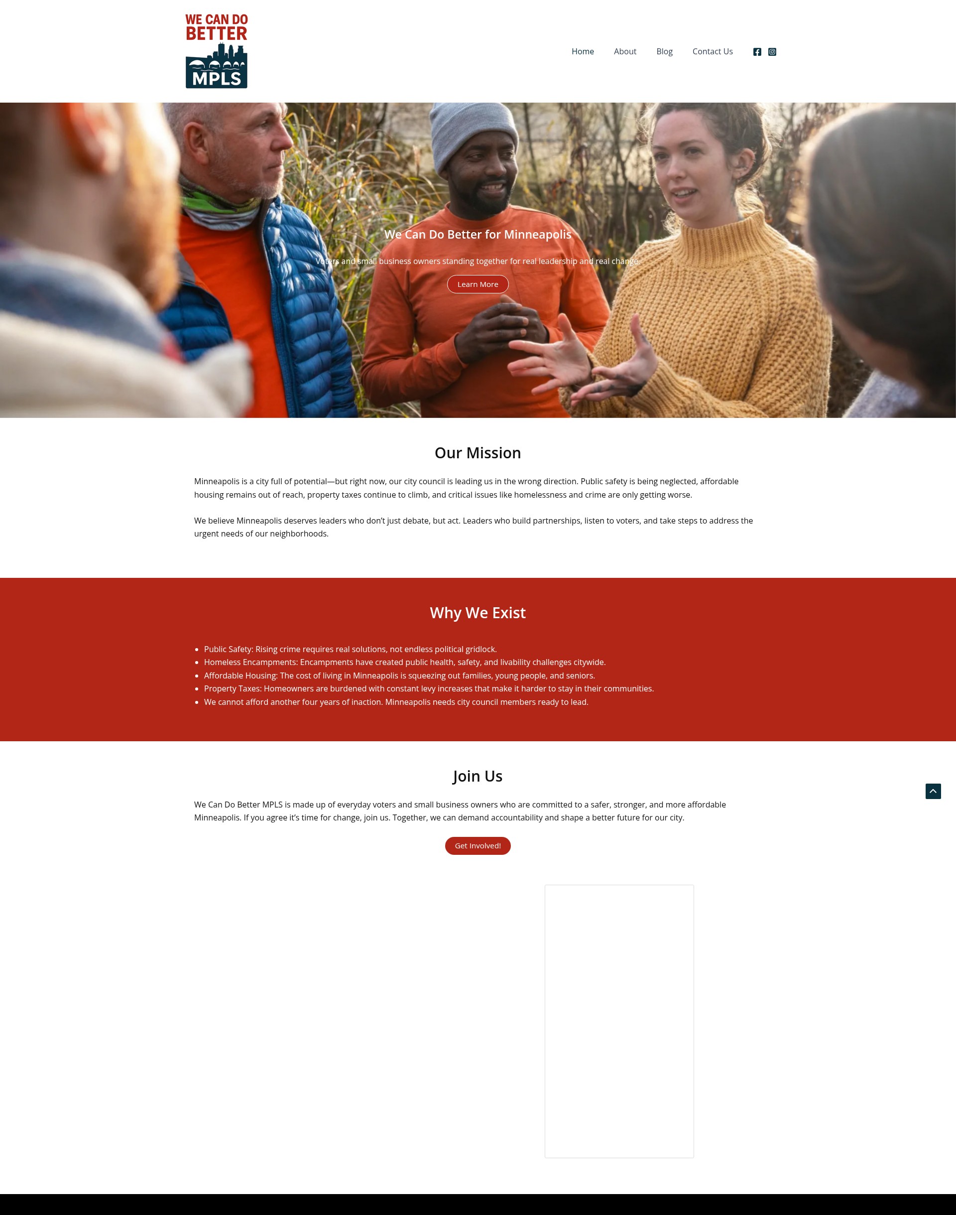 Screenshot of wecandobettermpls.com