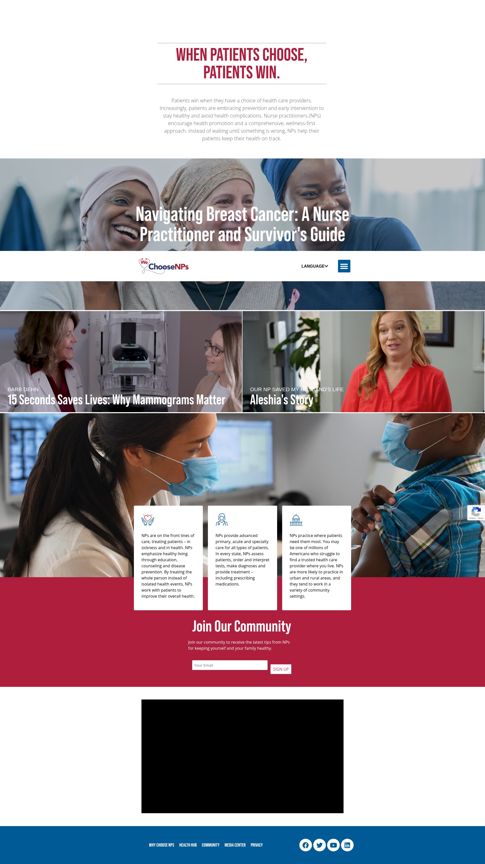 Screenshot of wechoosenps.org