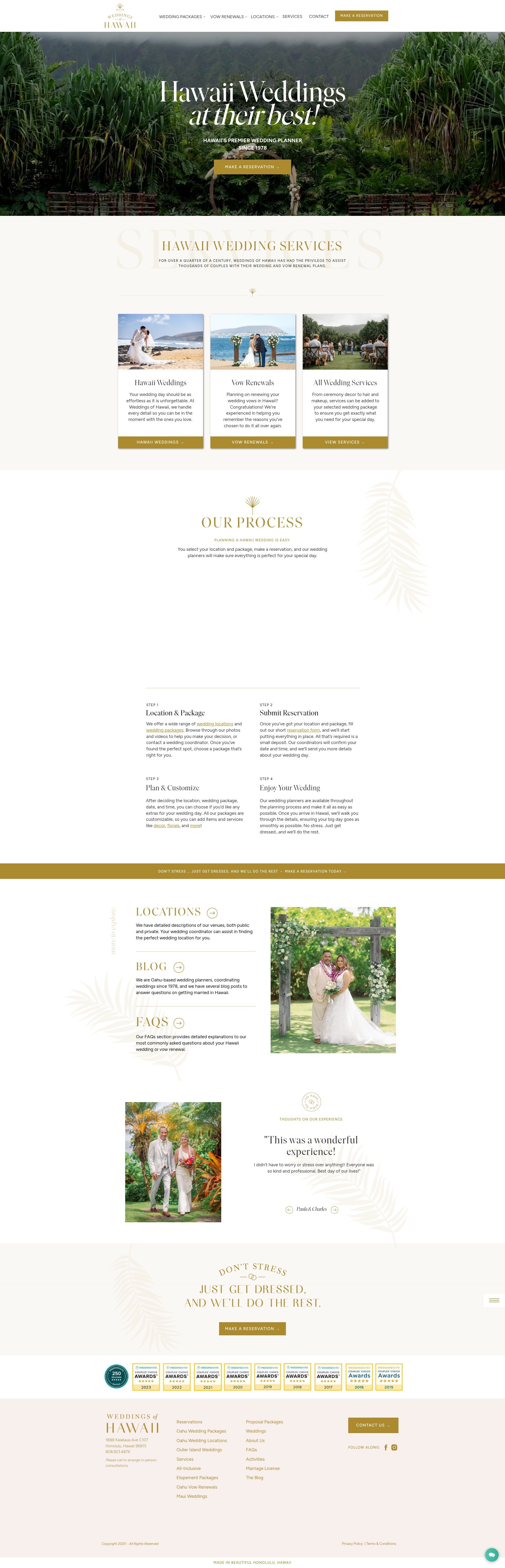 Screenshot of wedhawaii.com