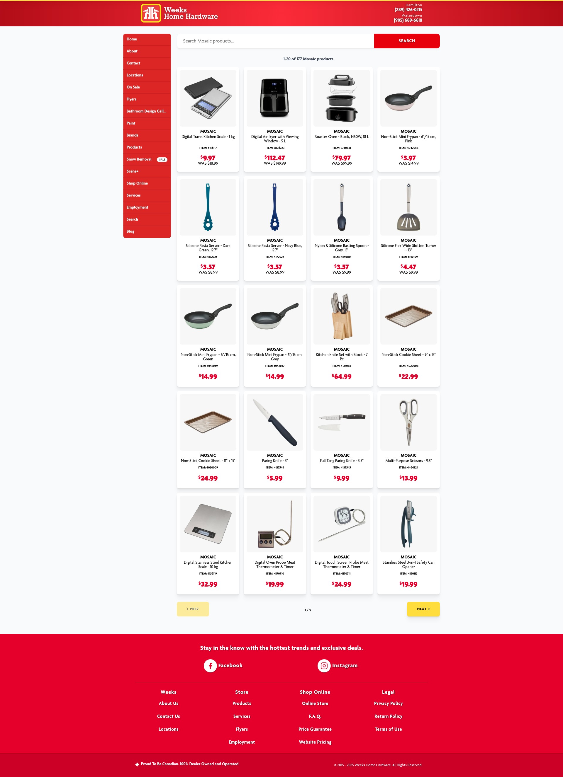 Screenshot of weekshomehardware.ca