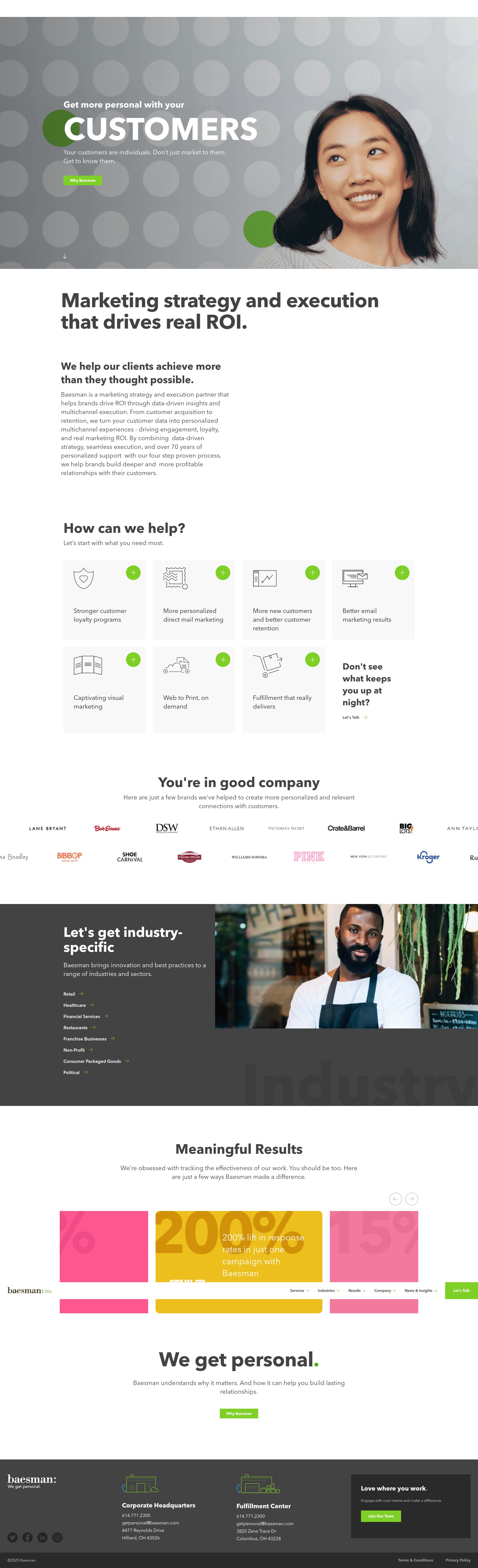 Screenshot of wegetpersonal.baesman.com