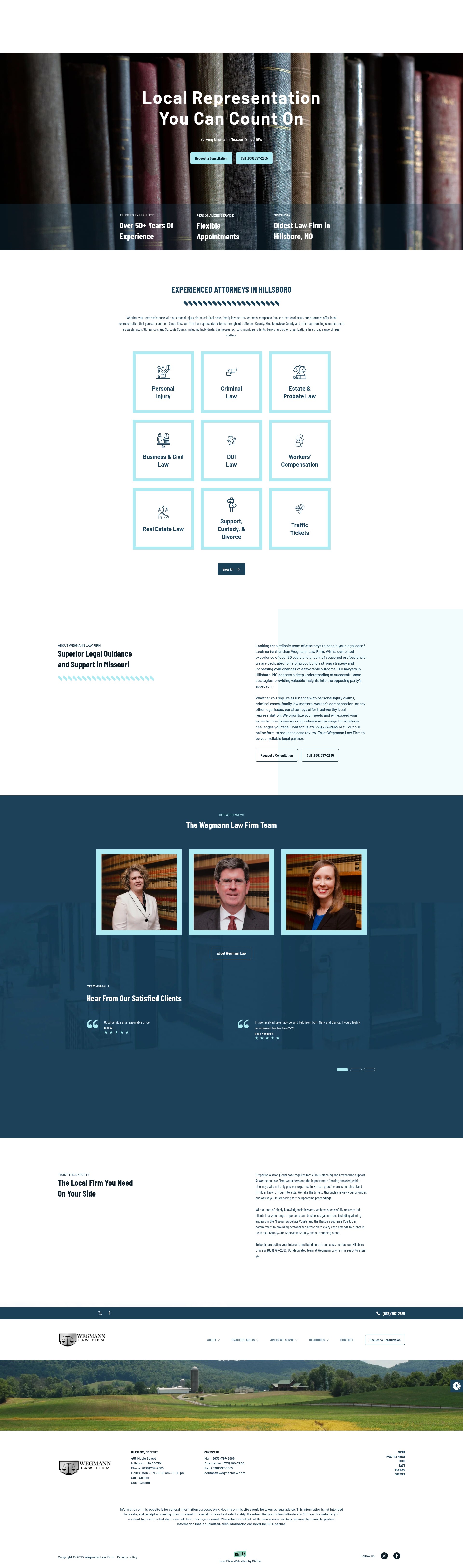 Screenshot of wegmannlawfirm.com