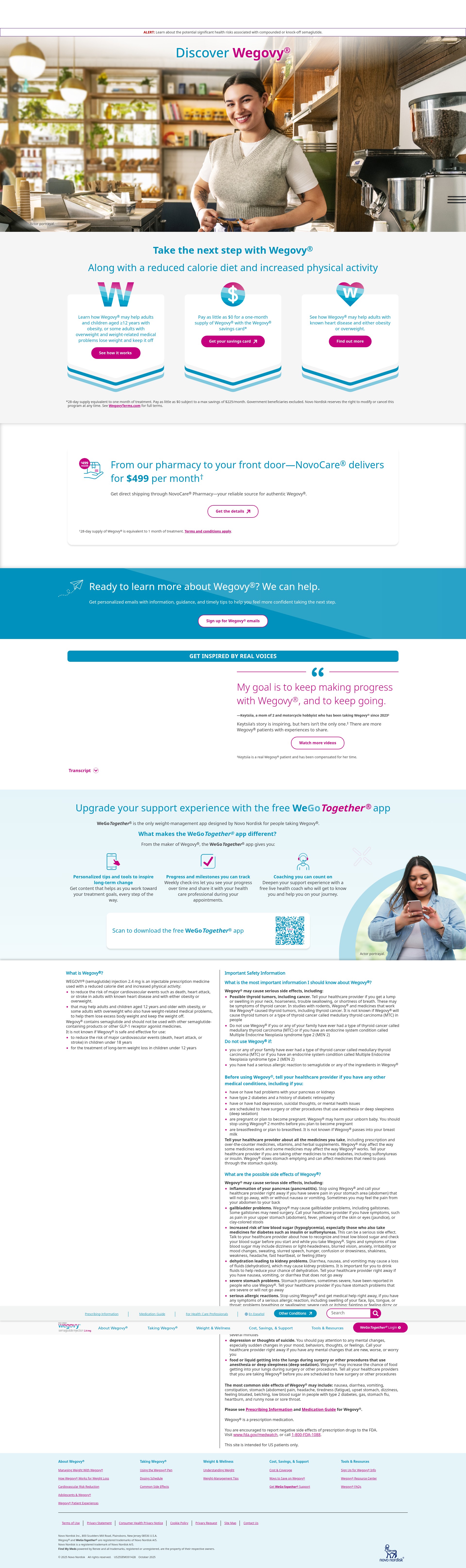 Screenshot of wegovy.com