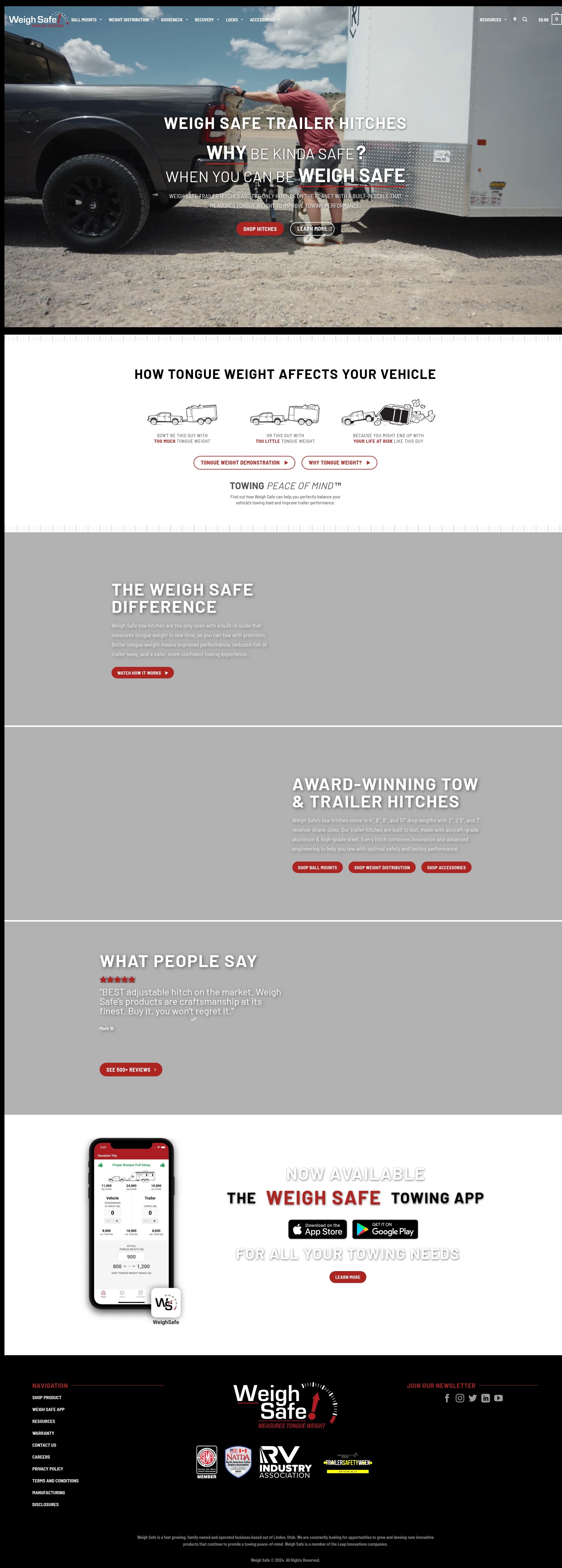 Screenshot of weigh-safe.com