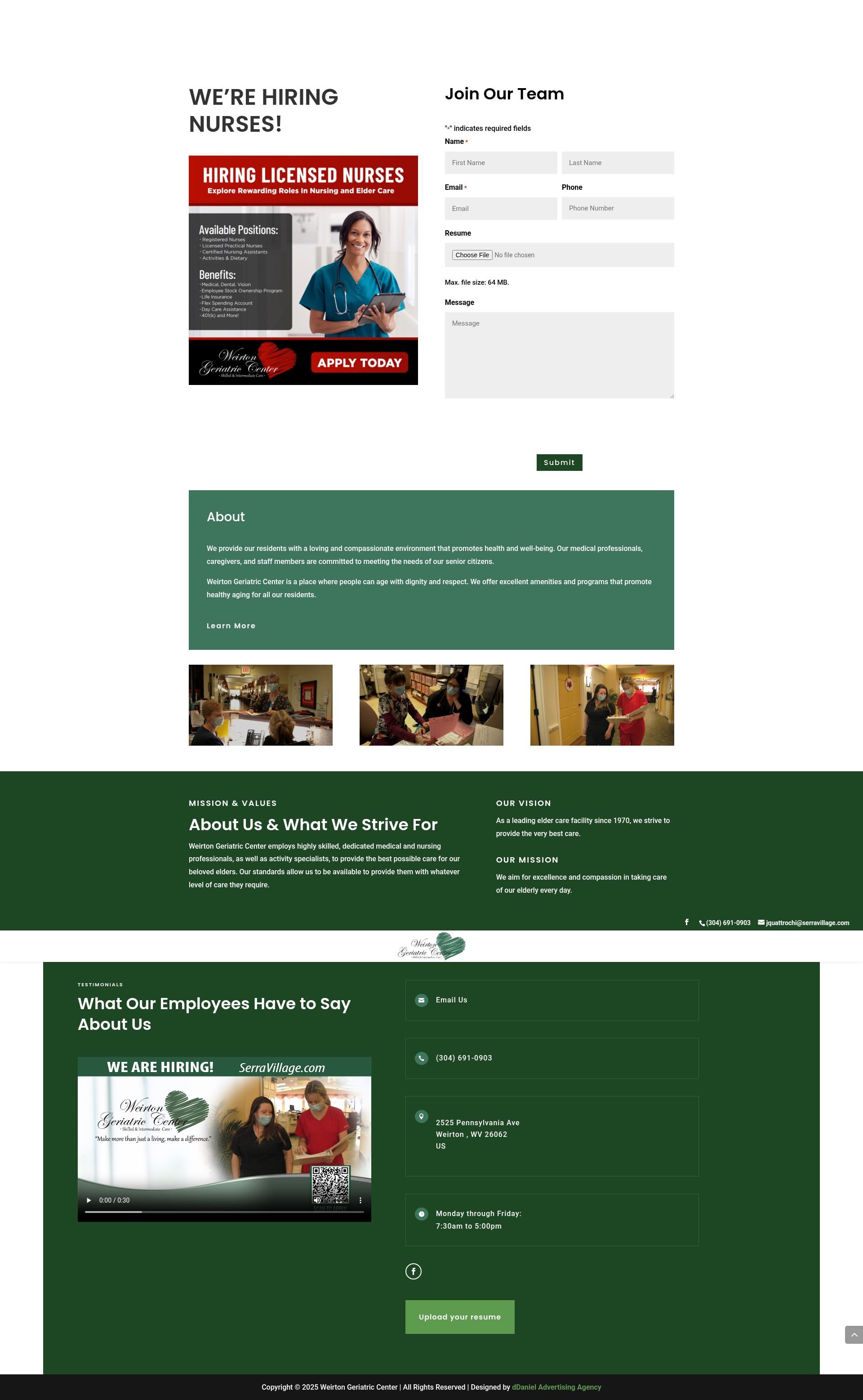 Screenshot of weirtongeriatricrecruitment.com