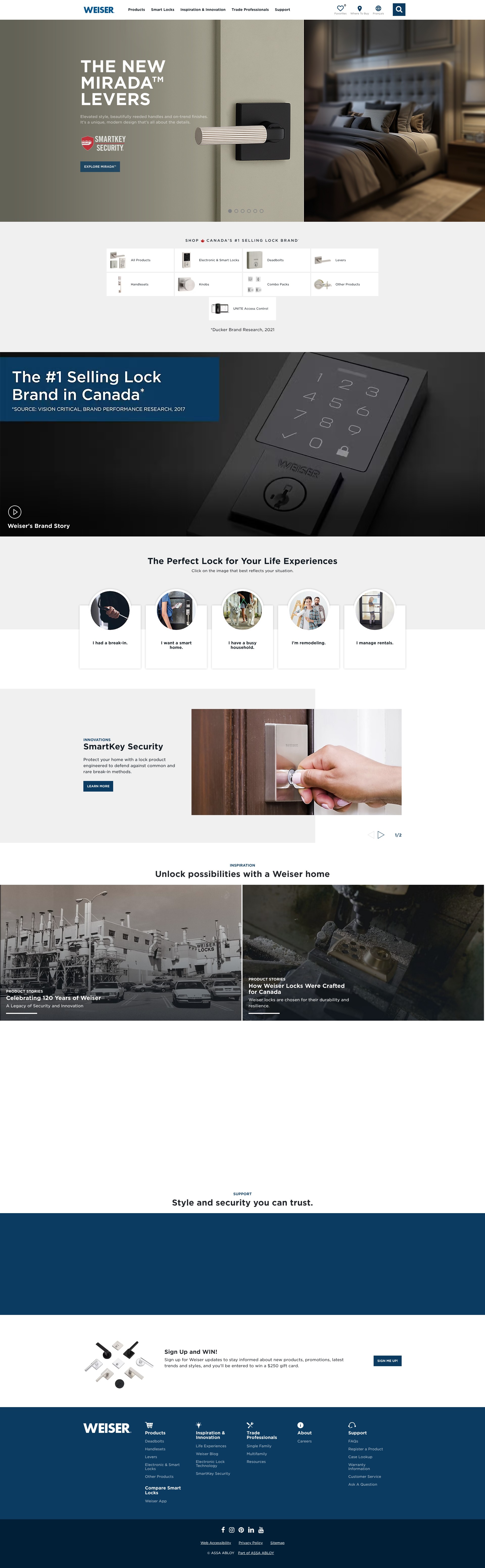 Screenshot of weiserlock.com