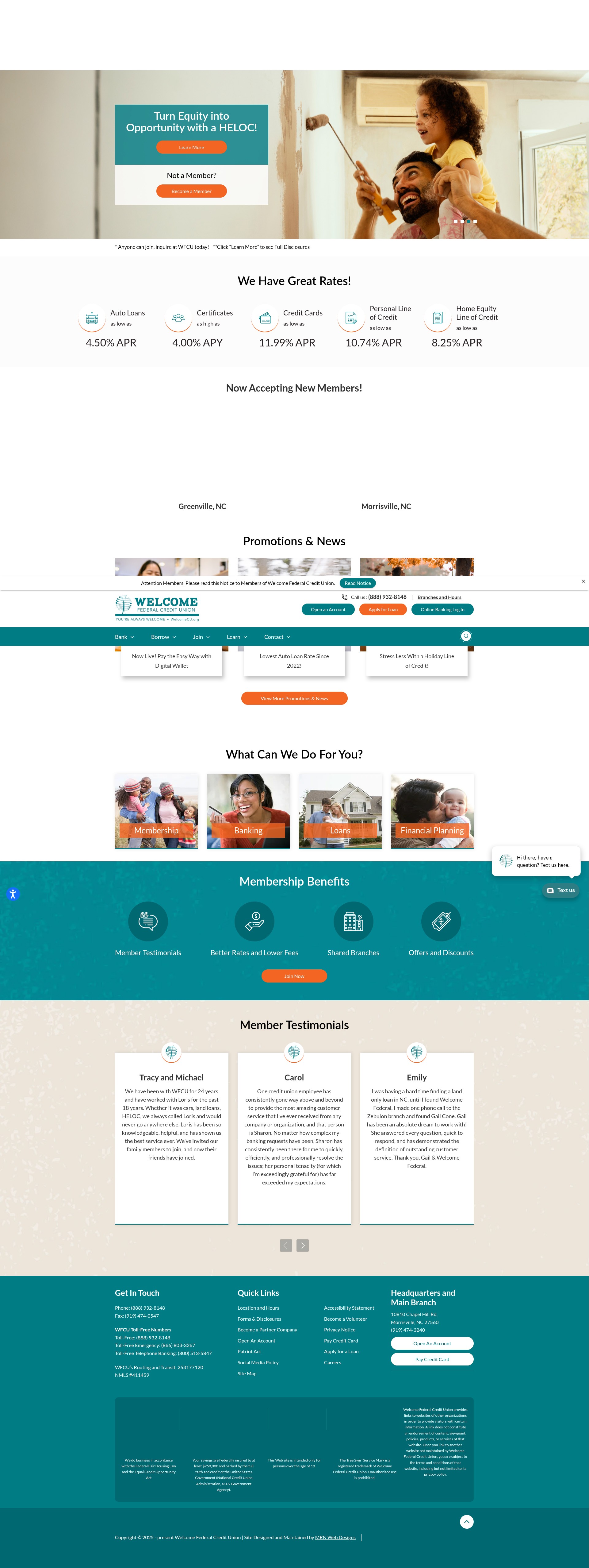 Screenshot of welcomecu.org