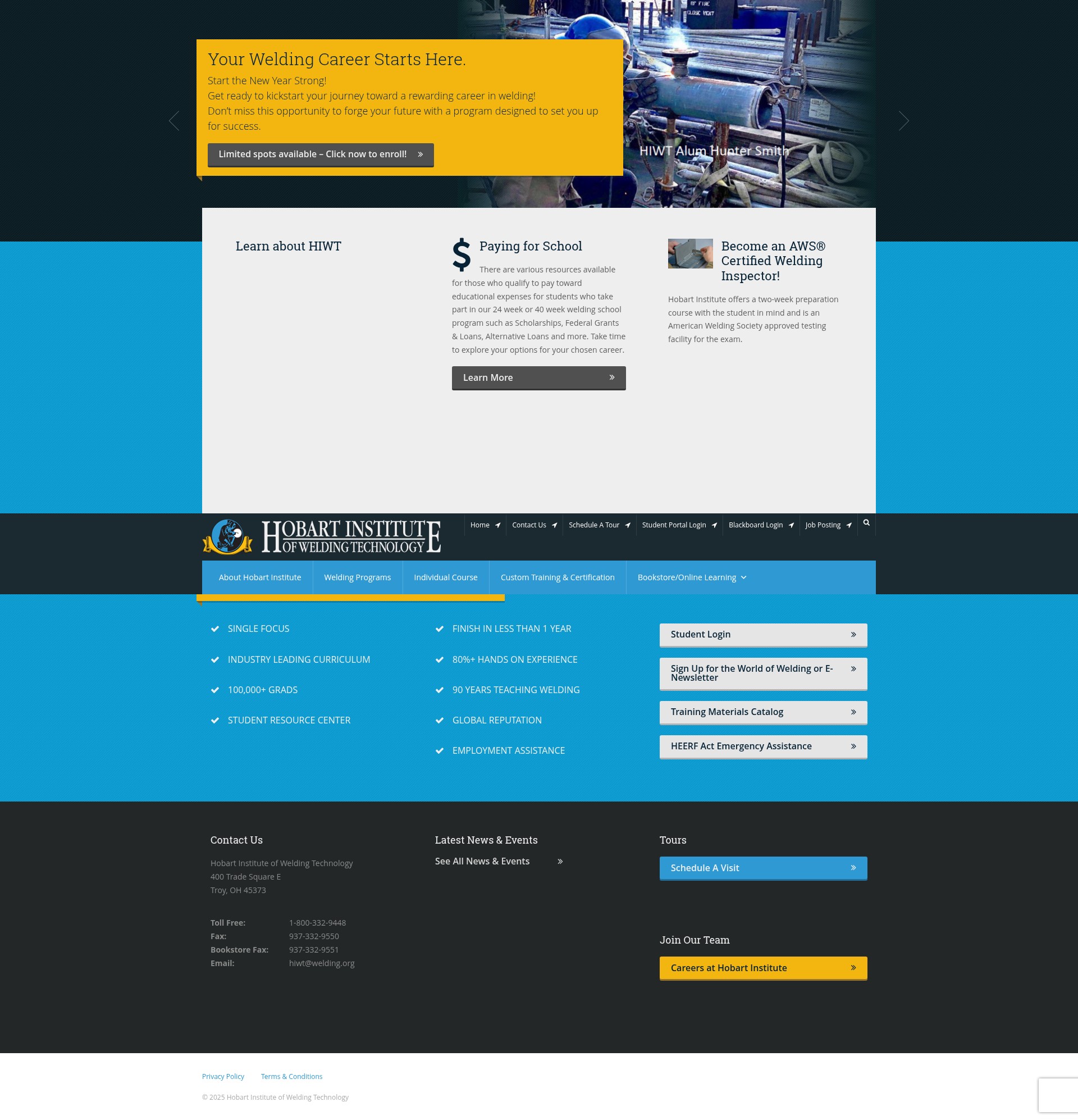 Screenshot of welding.org