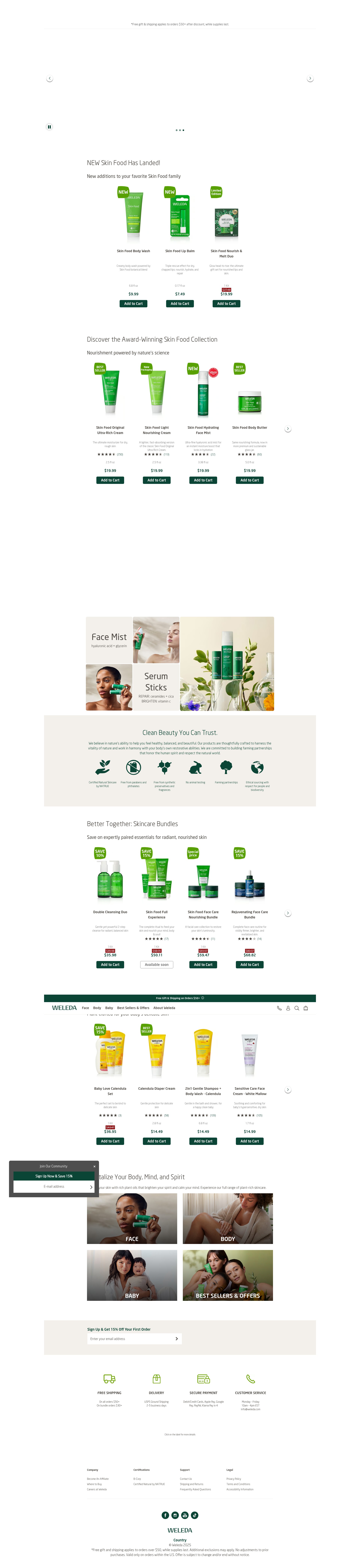 Screenshot of weleda.com