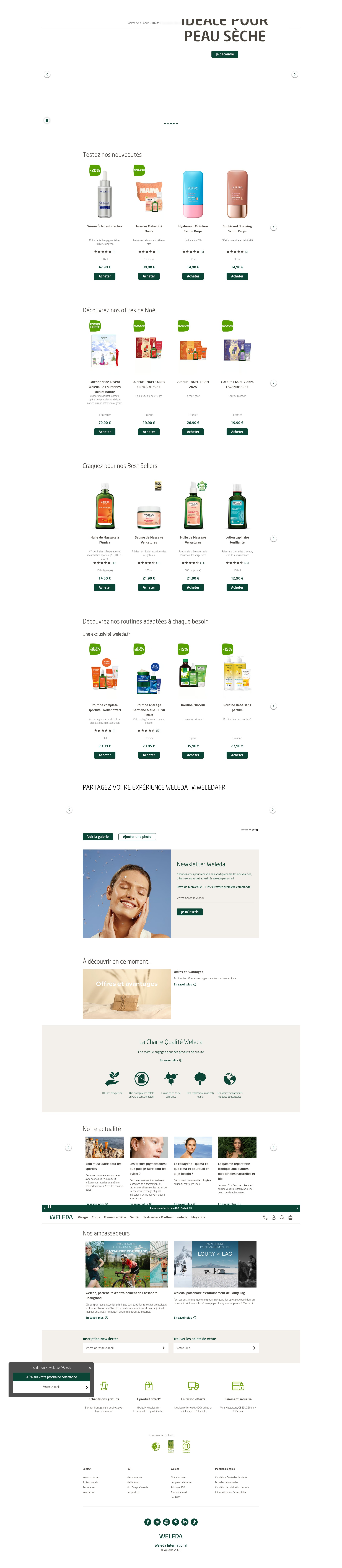 Screenshot of weleda.fr