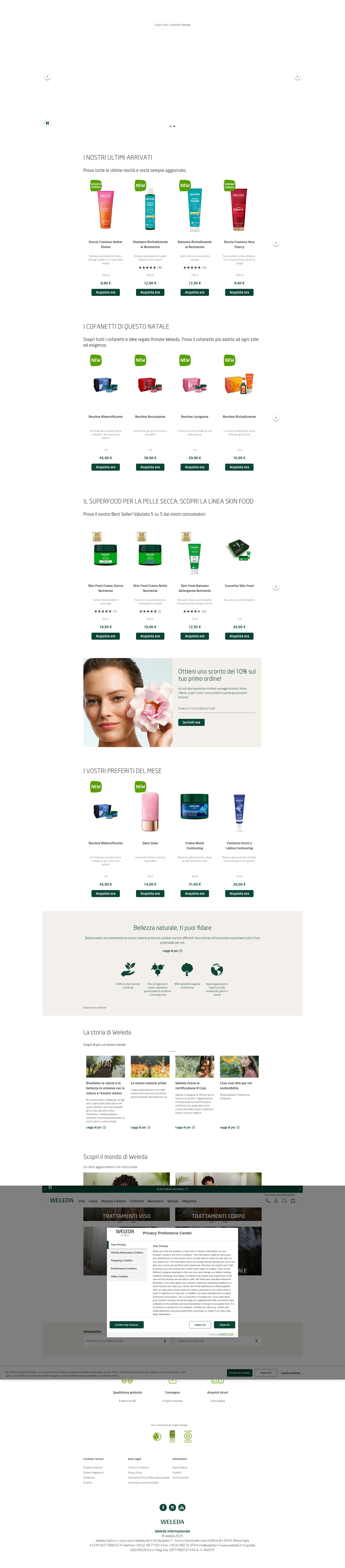 Screenshot of weleda.it