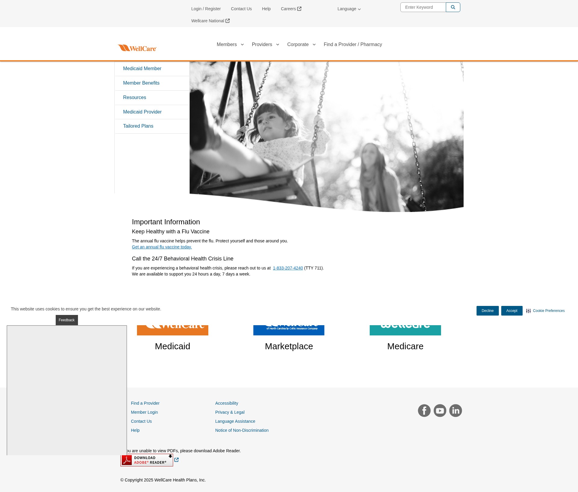 Screenshot of wellcarenc.com