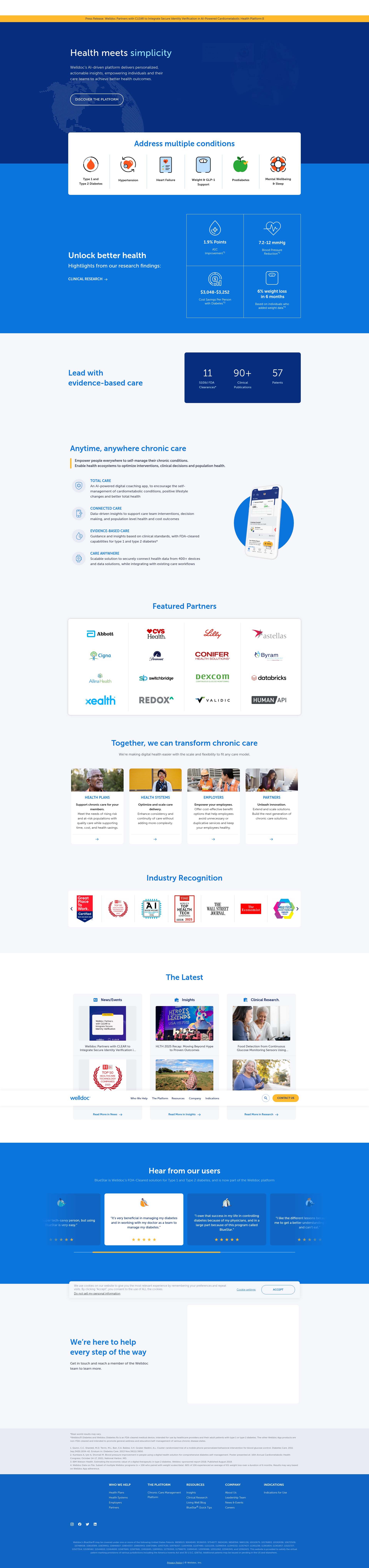 Screenshot of welldoc.com