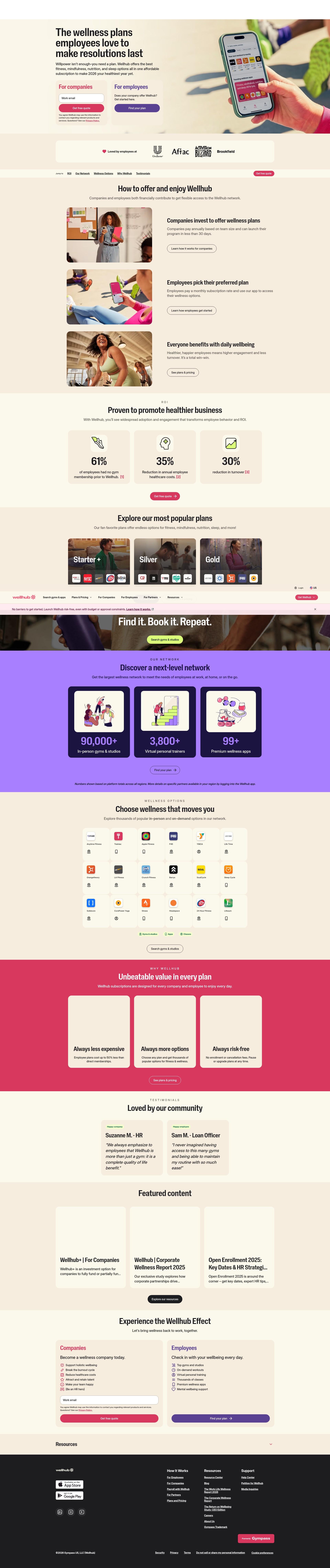Screenshot of wellhub.com