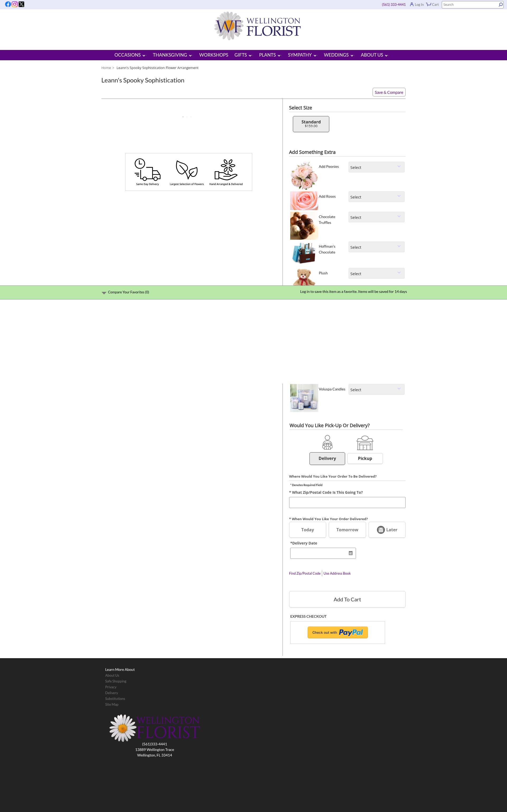 Screenshot of wellingtonflorist.com