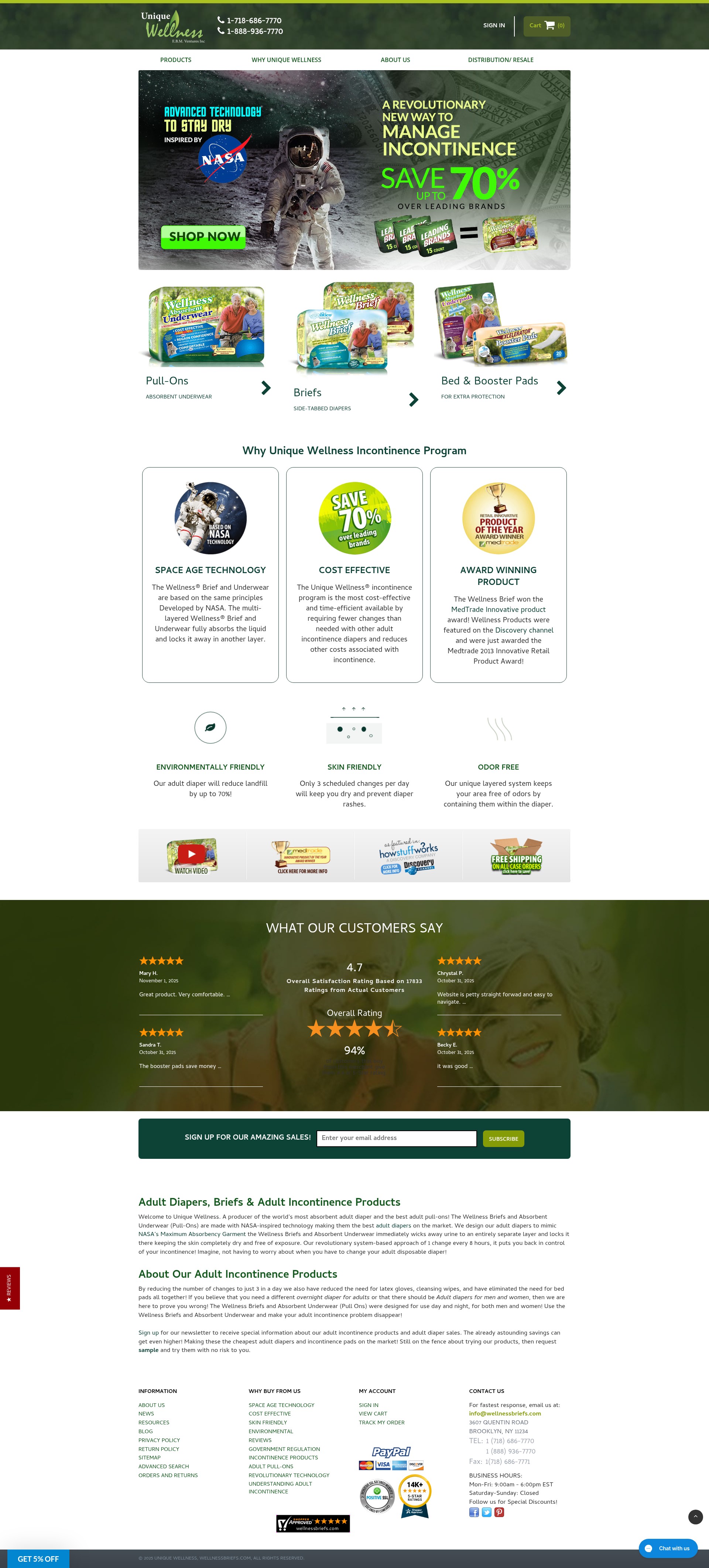 Screenshot of wellnessbriefs.com