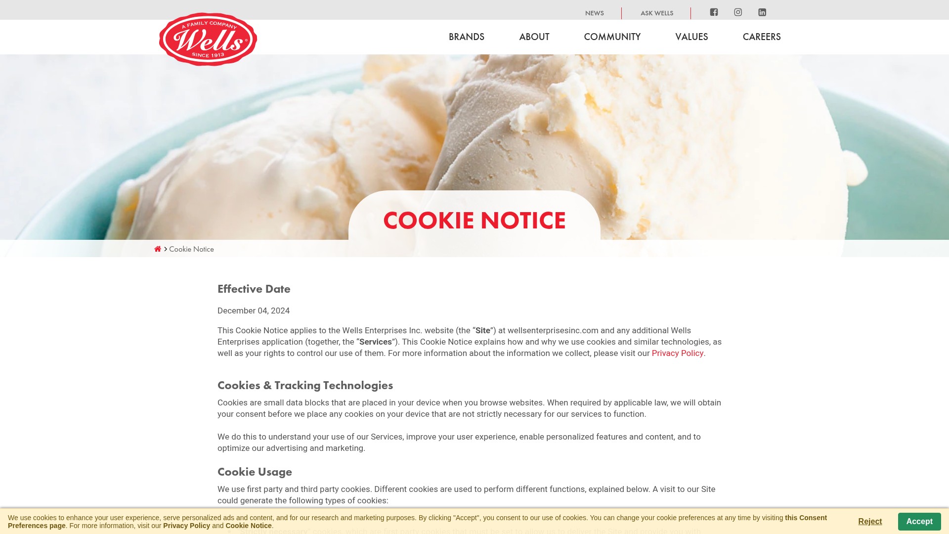 Screenshot of wellsenterprisesinc.com