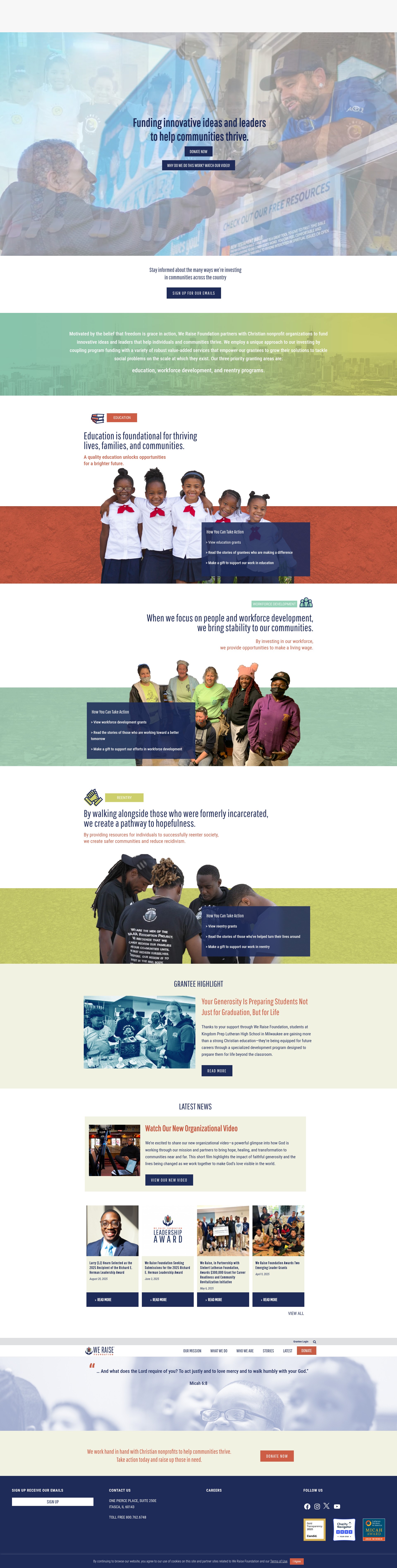Screenshot of weraise.org