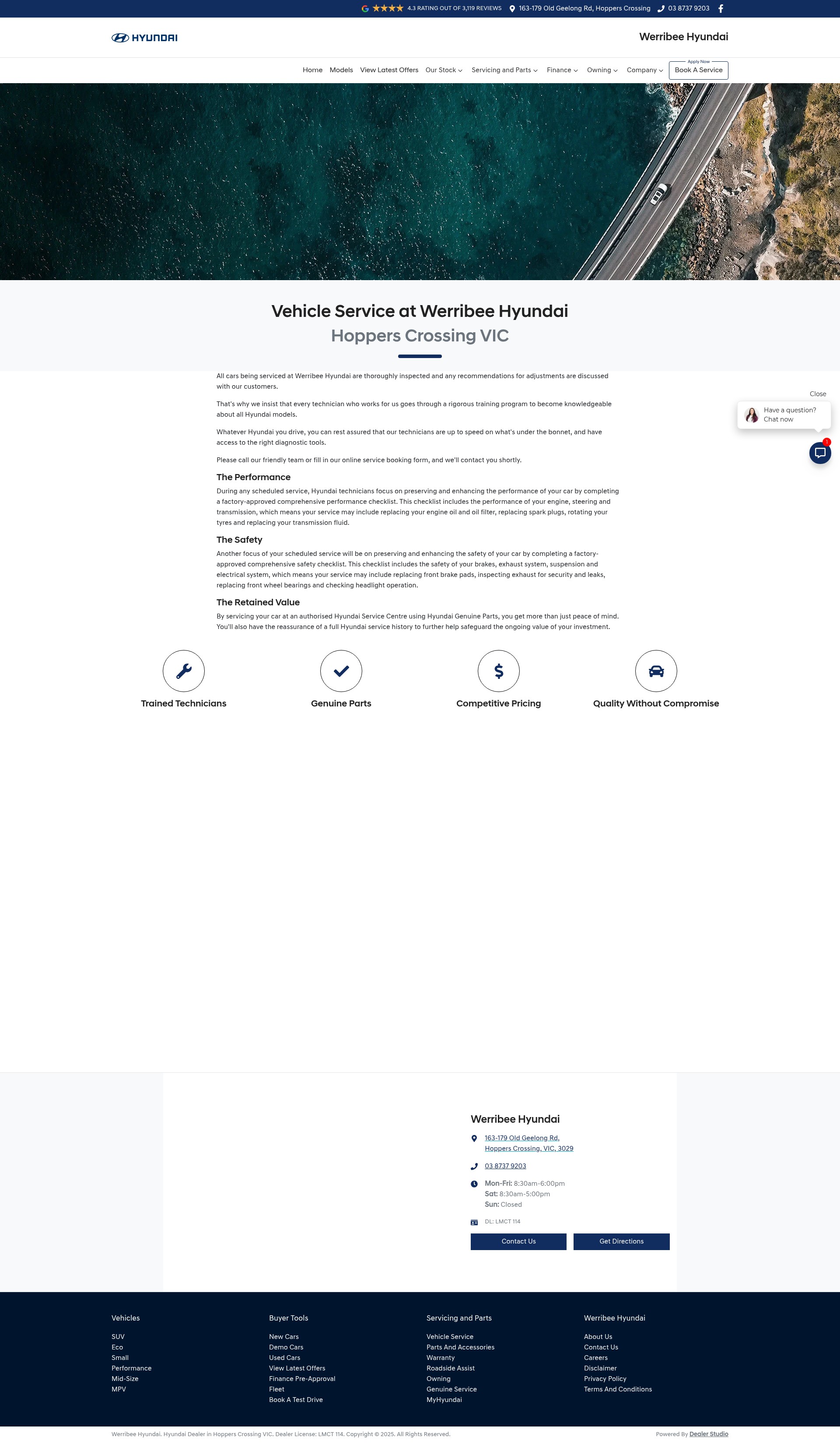 Screenshot of werribeehyundai.com.au