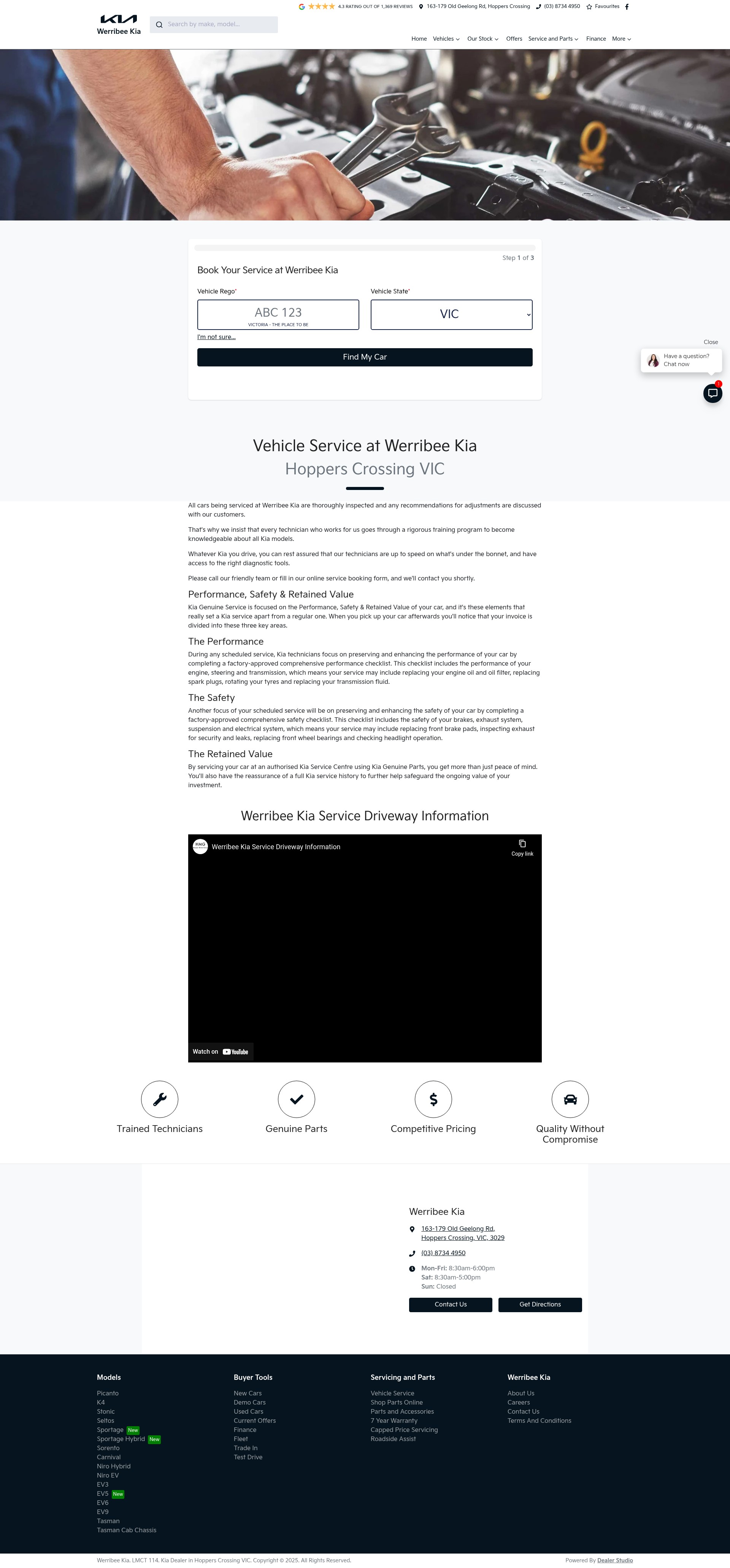 Screenshot of werribeekia.com.au