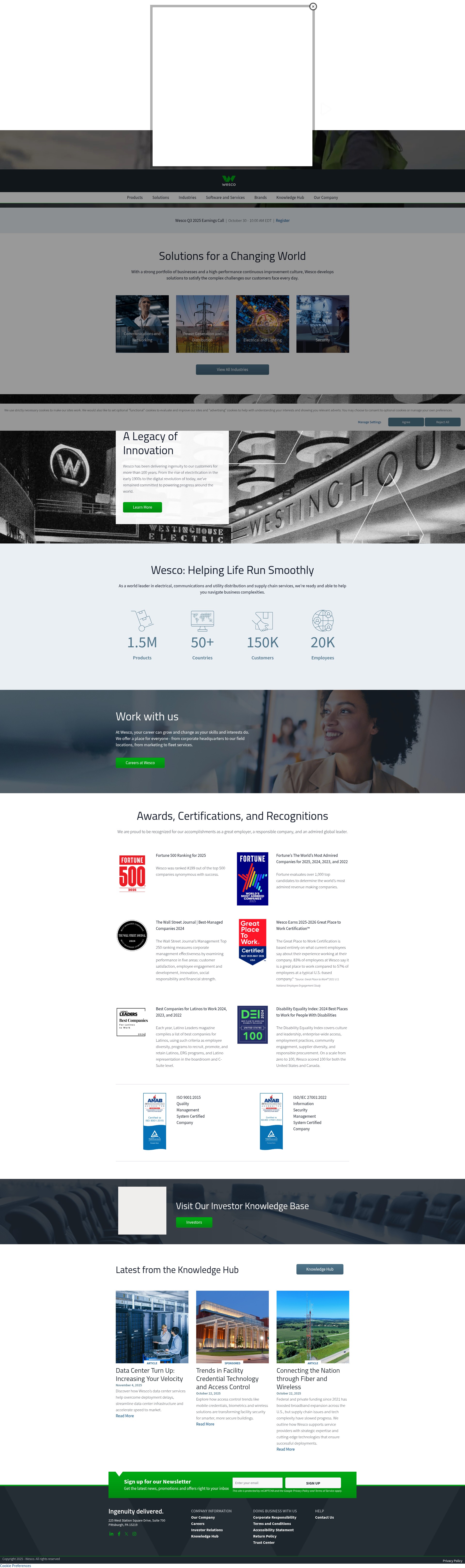 Screenshot of wesco.com