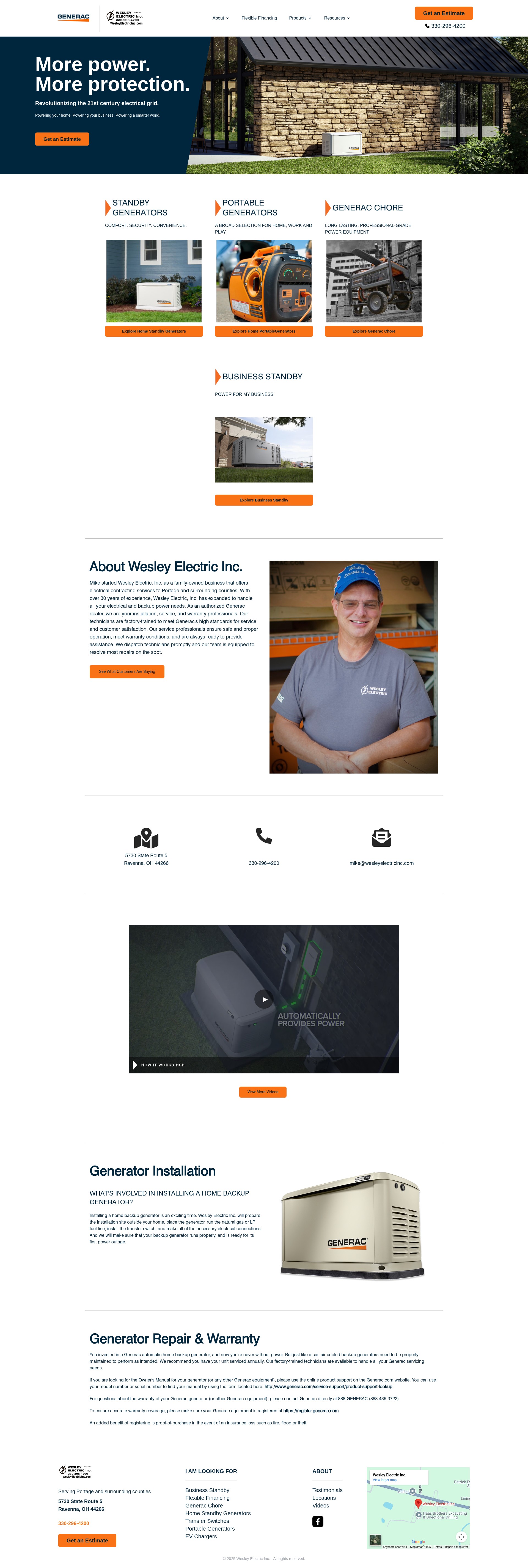 Screenshot of wesleyelectricinc.com