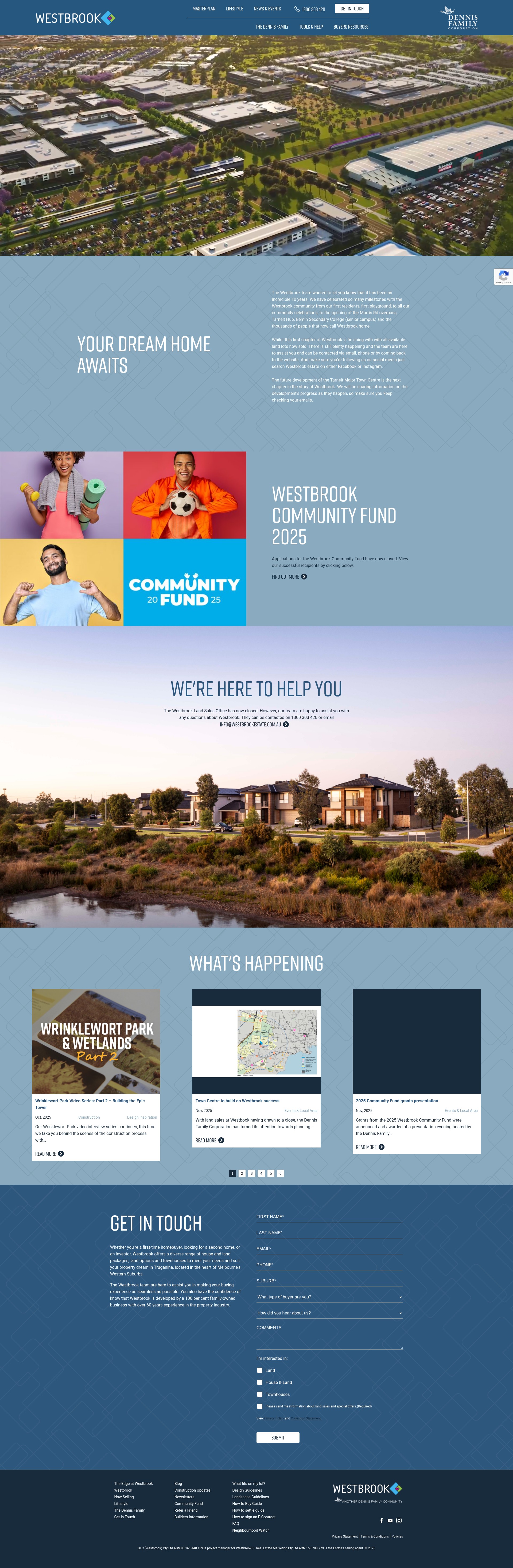 Screenshot of westbrookestate.com.au