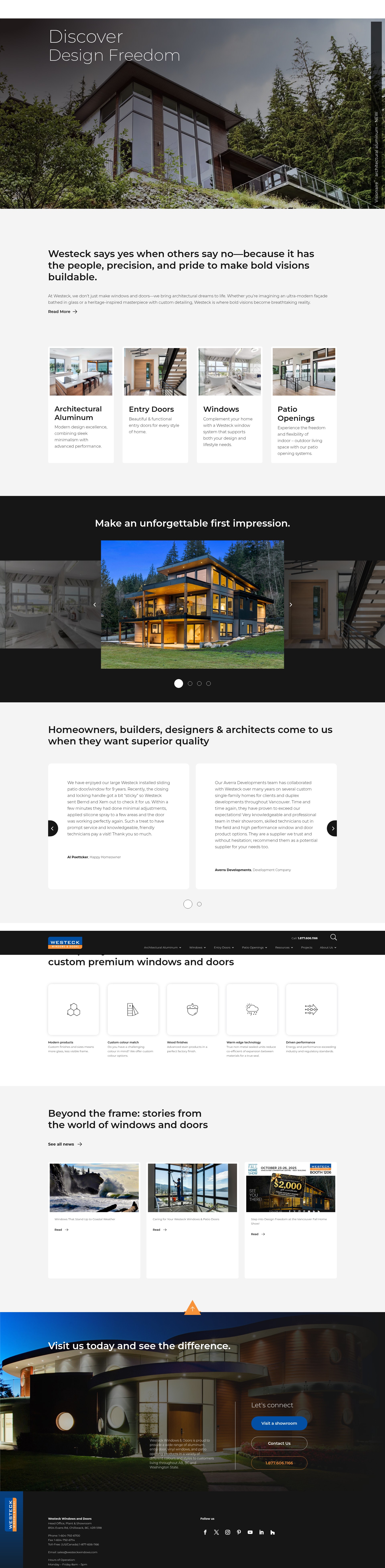 Screenshot of westeckwindows.com