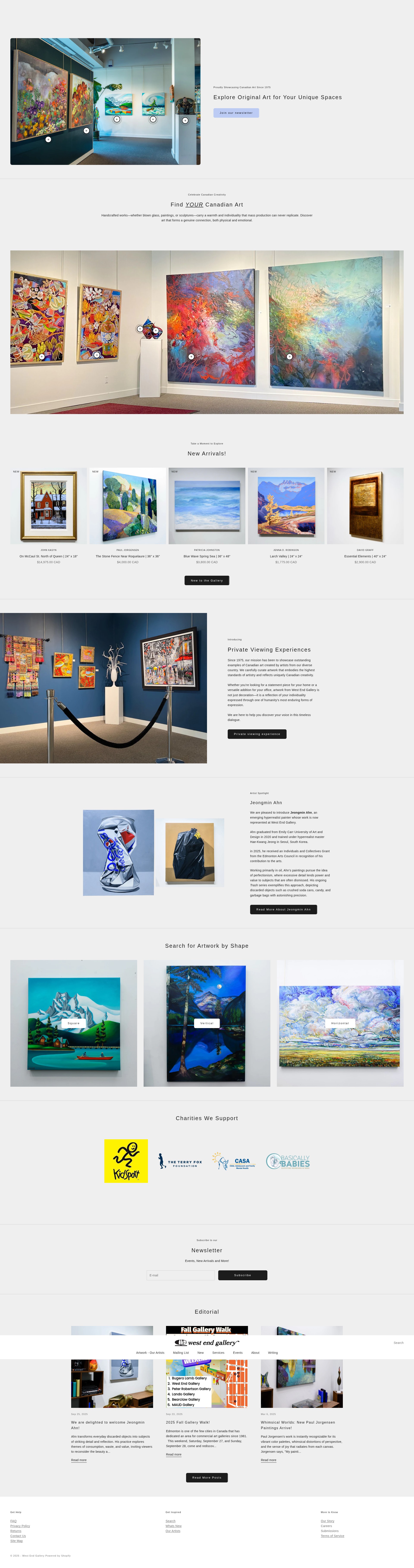 Screenshot of westendgalleryltd.com