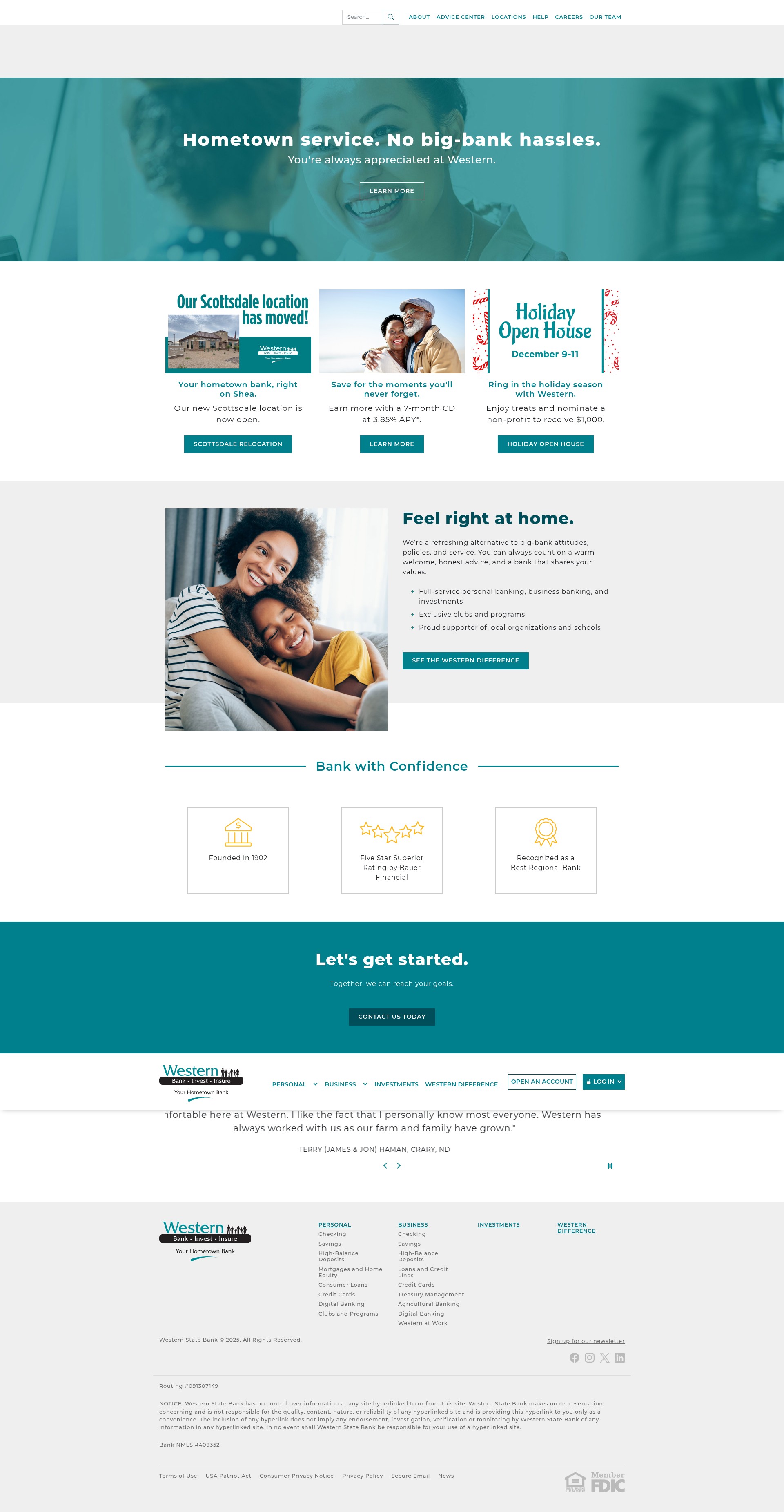 Screenshot of westernbanks.com