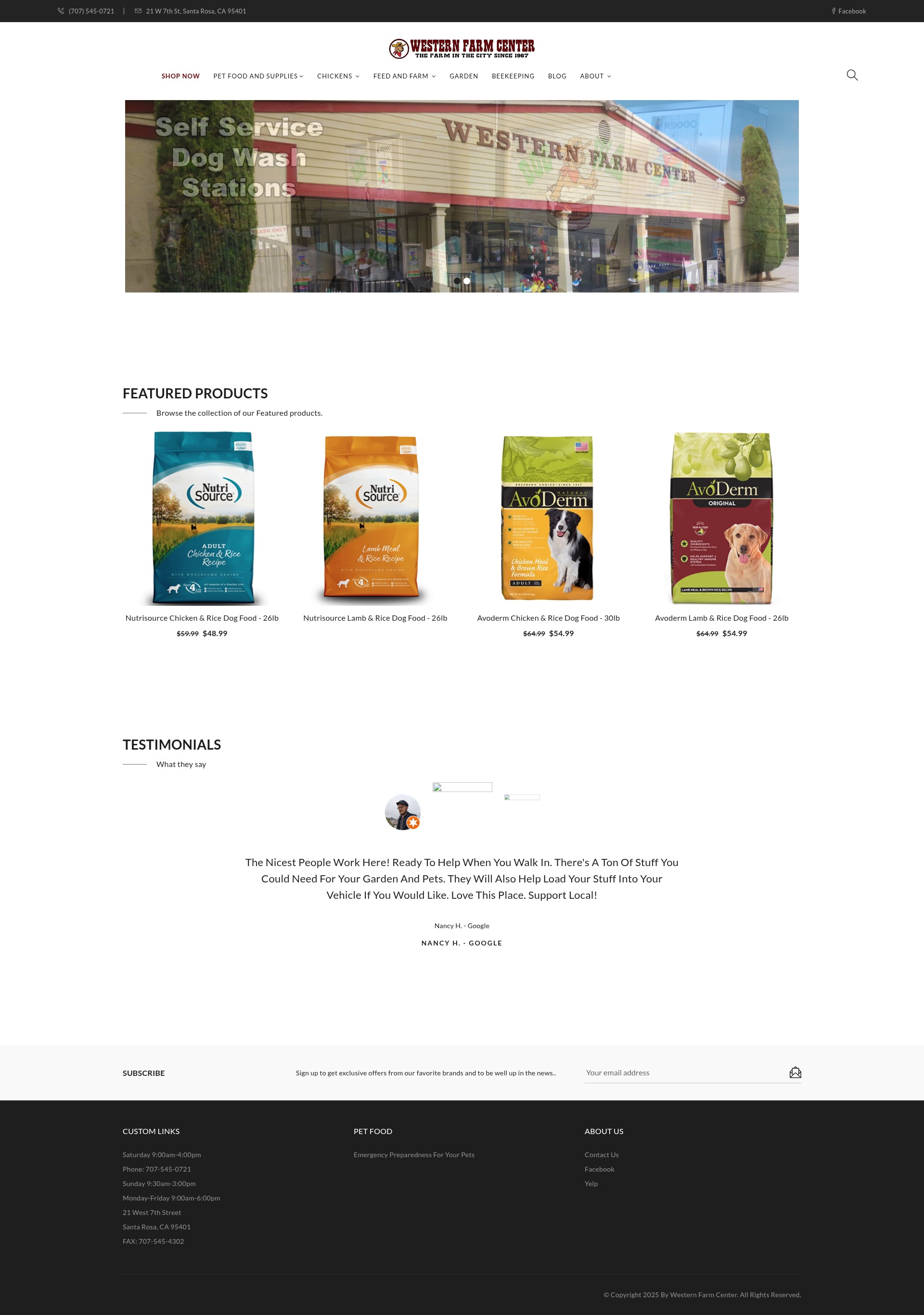 Screenshot of westernfarmcenter.com