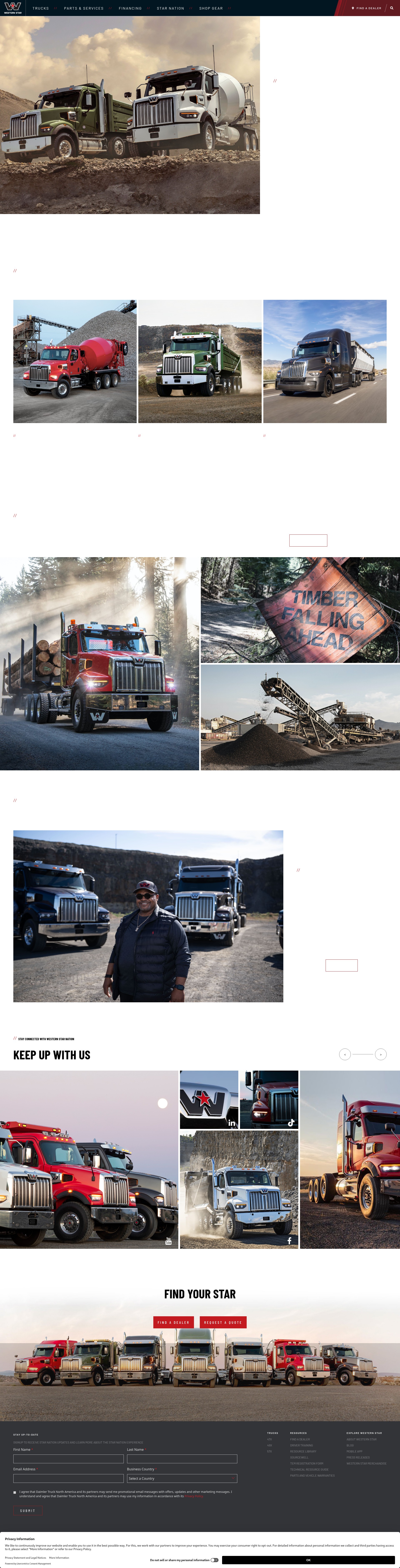 Screenshot of westernstartrucks.com