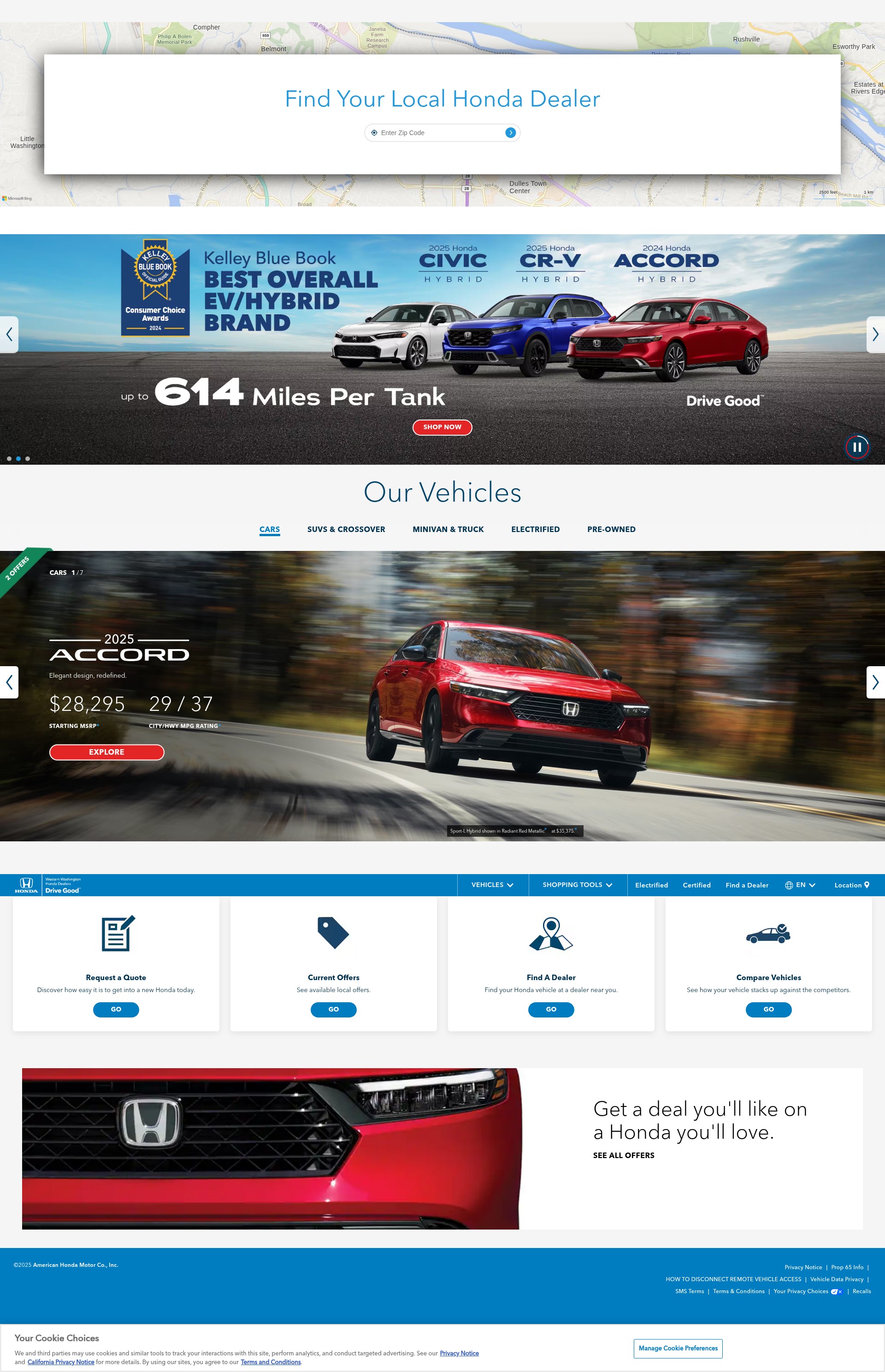 Screenshot of westernwashington.hondadealers.com